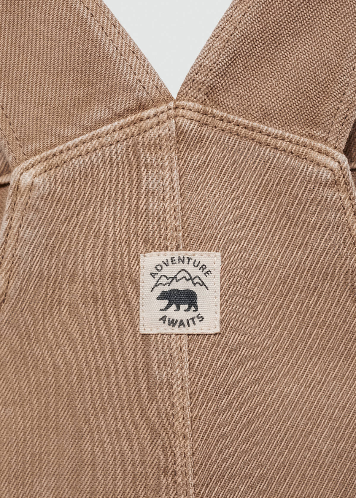 Cotton dungarees — Medium Brown
