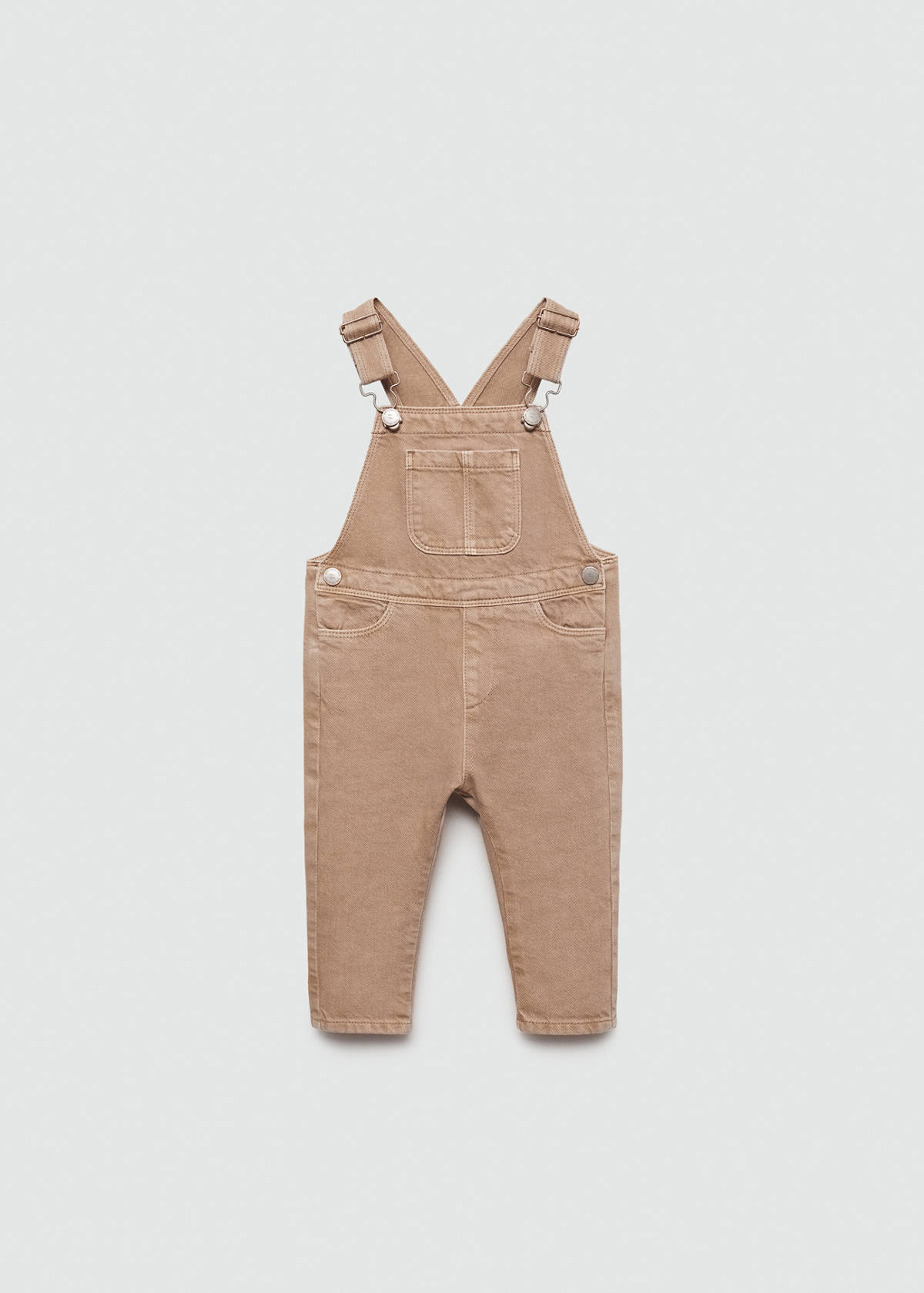 Cotton dungarees — Medium Brown