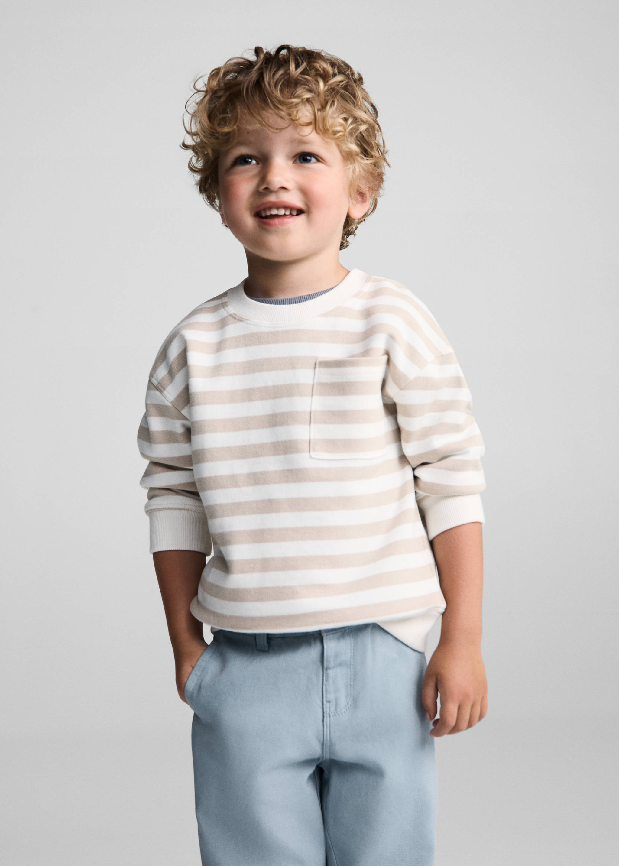 Straight-fit cotton pants - Medium plane