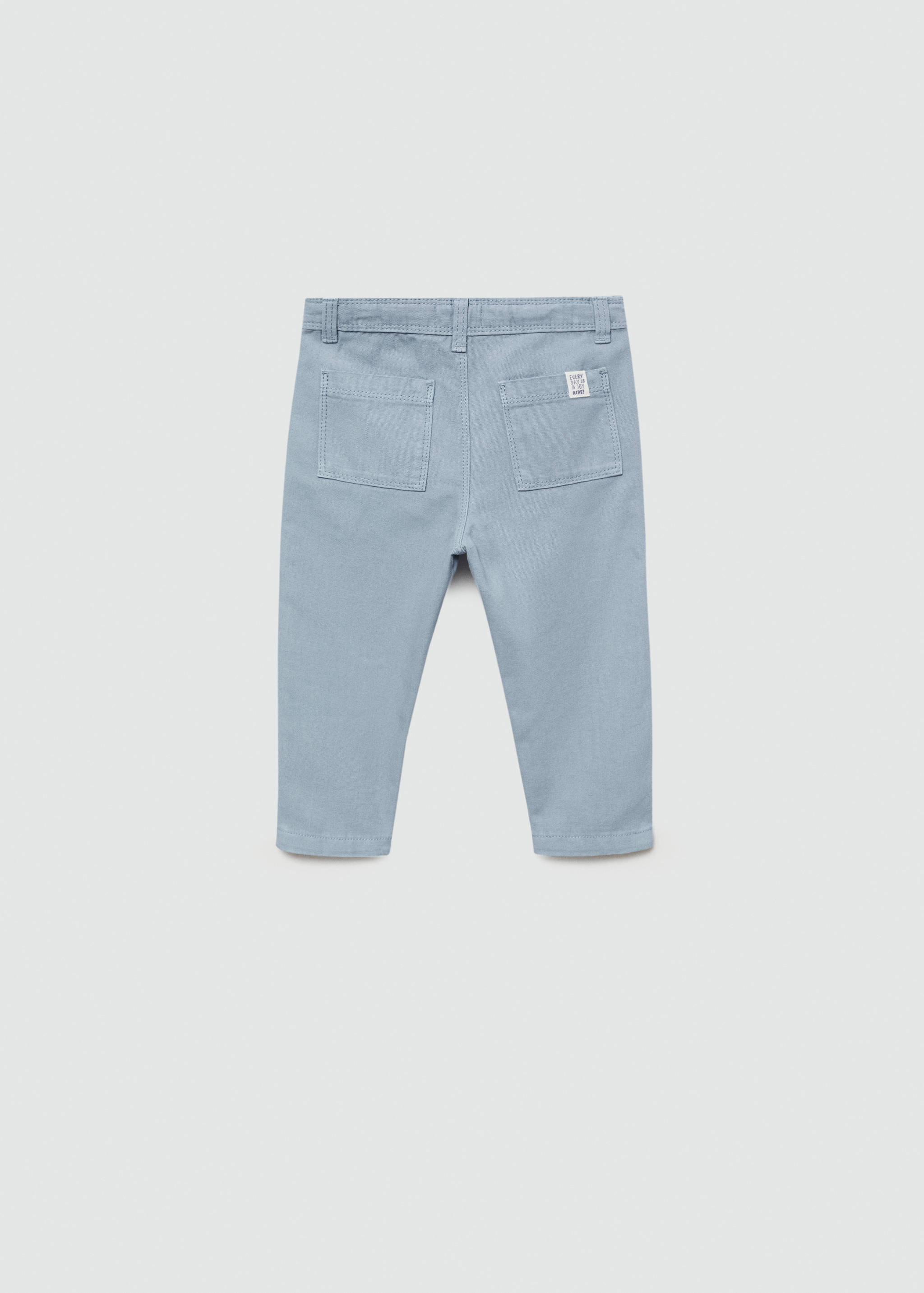 Straight-fit cotton pants - Reverse of the article