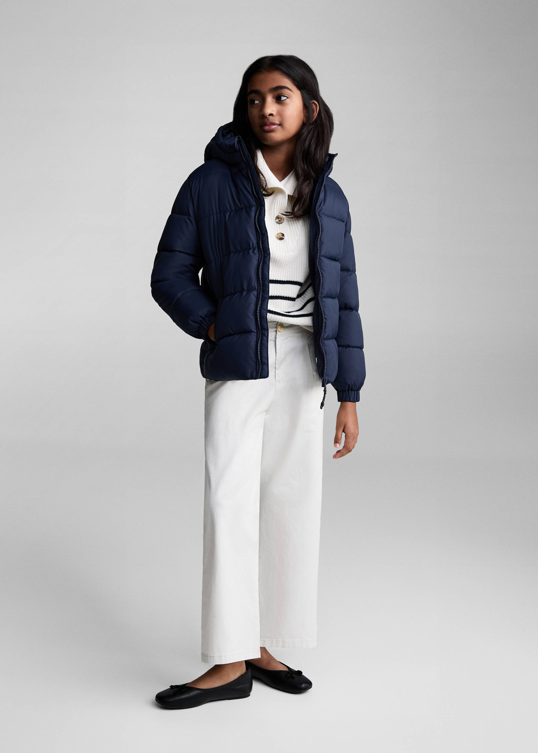 Hood puffer coat - General plane