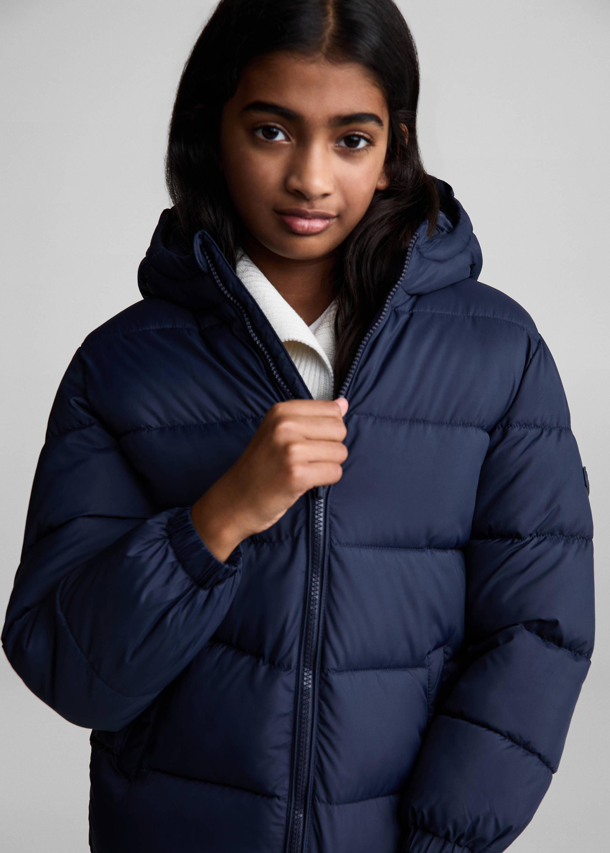 Hood puffer coat - Details of the article 4