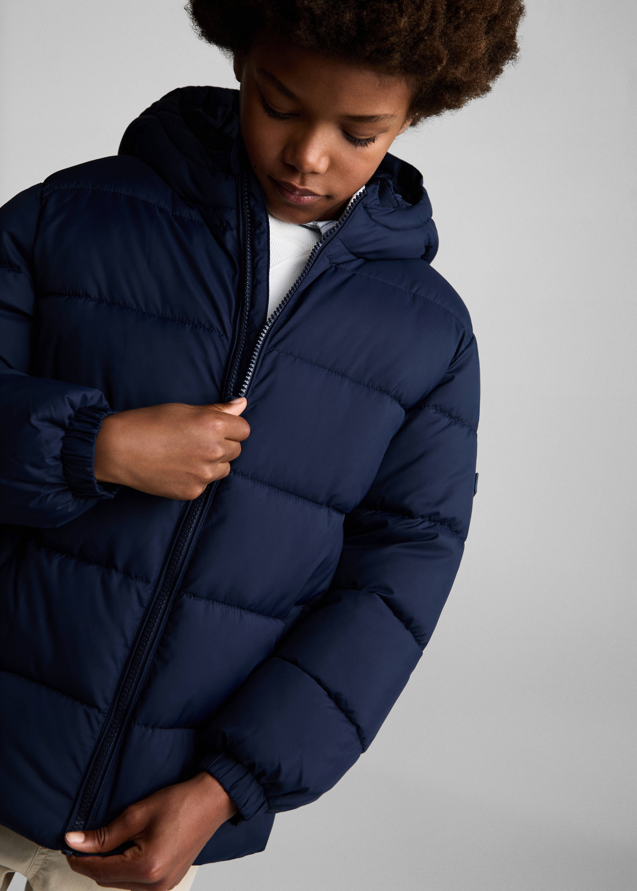 Hood puffer coat - Details of the article 3