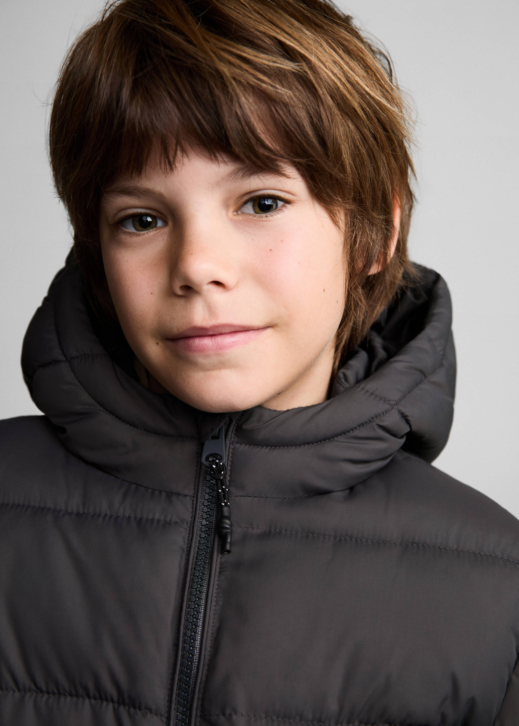 Hood puffer coat - Details of the article 1