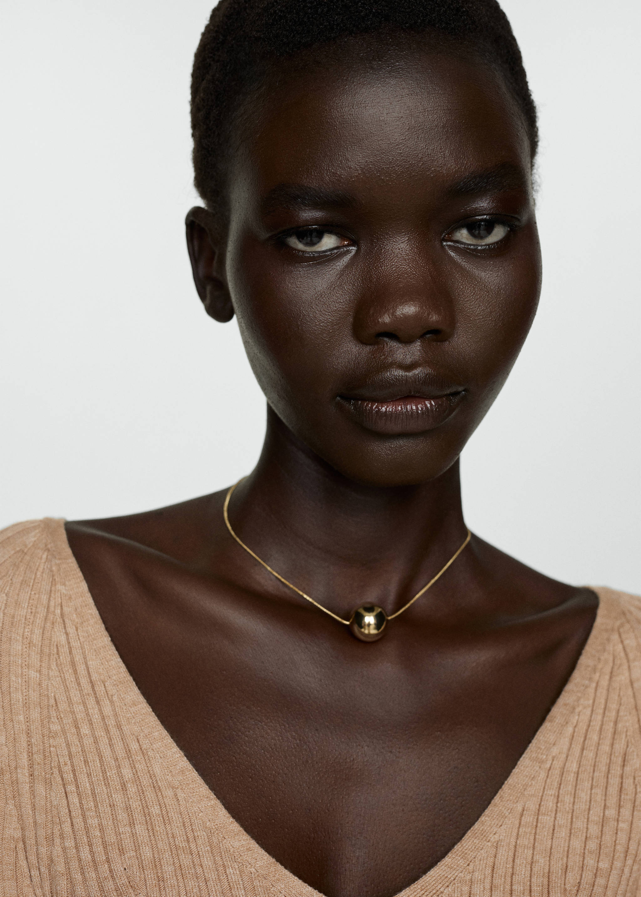 Vestido punto midi cinturón - Detalle del artículo 1