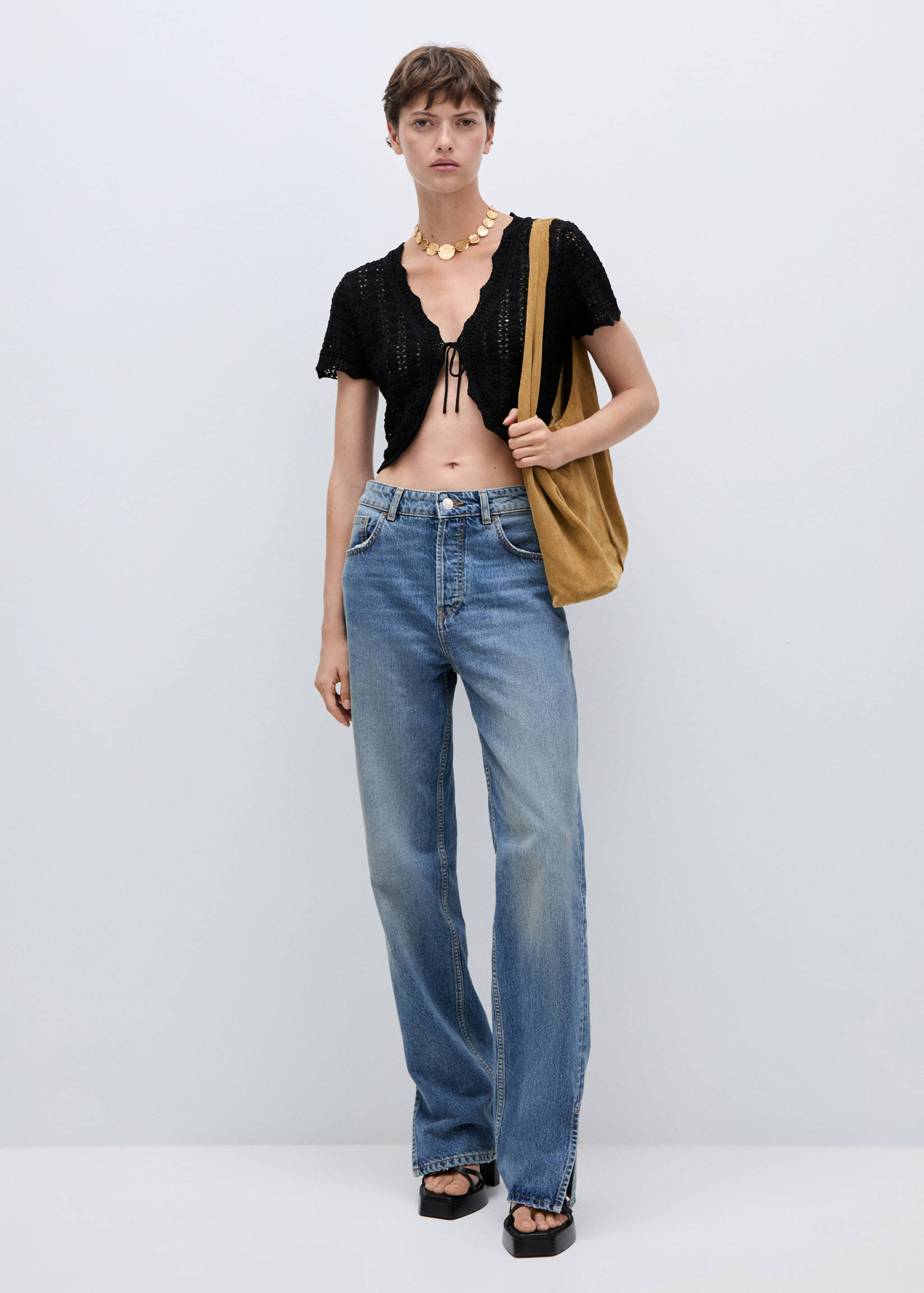 Cárdigan punto lazo - Plano general