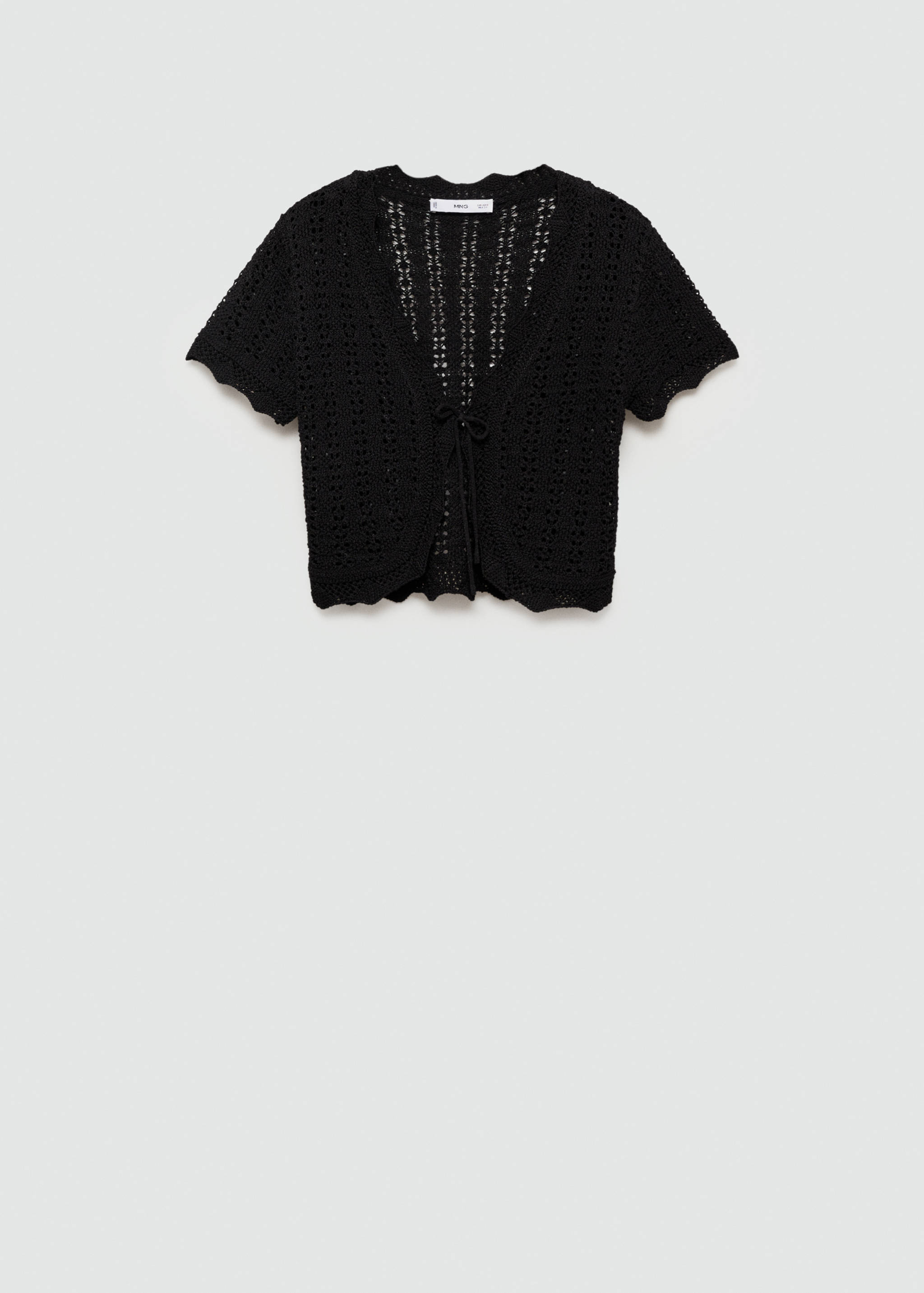 Knitted cardigan with bow - Article without model