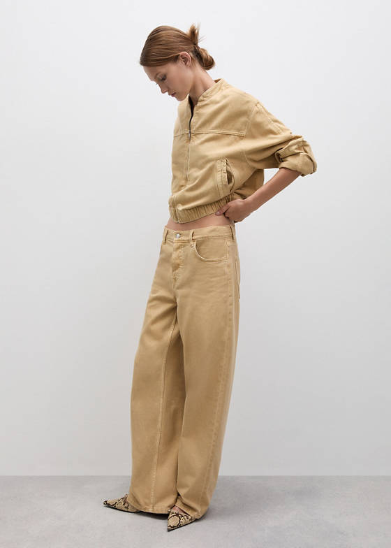 Düşük belli wideleg loose jean