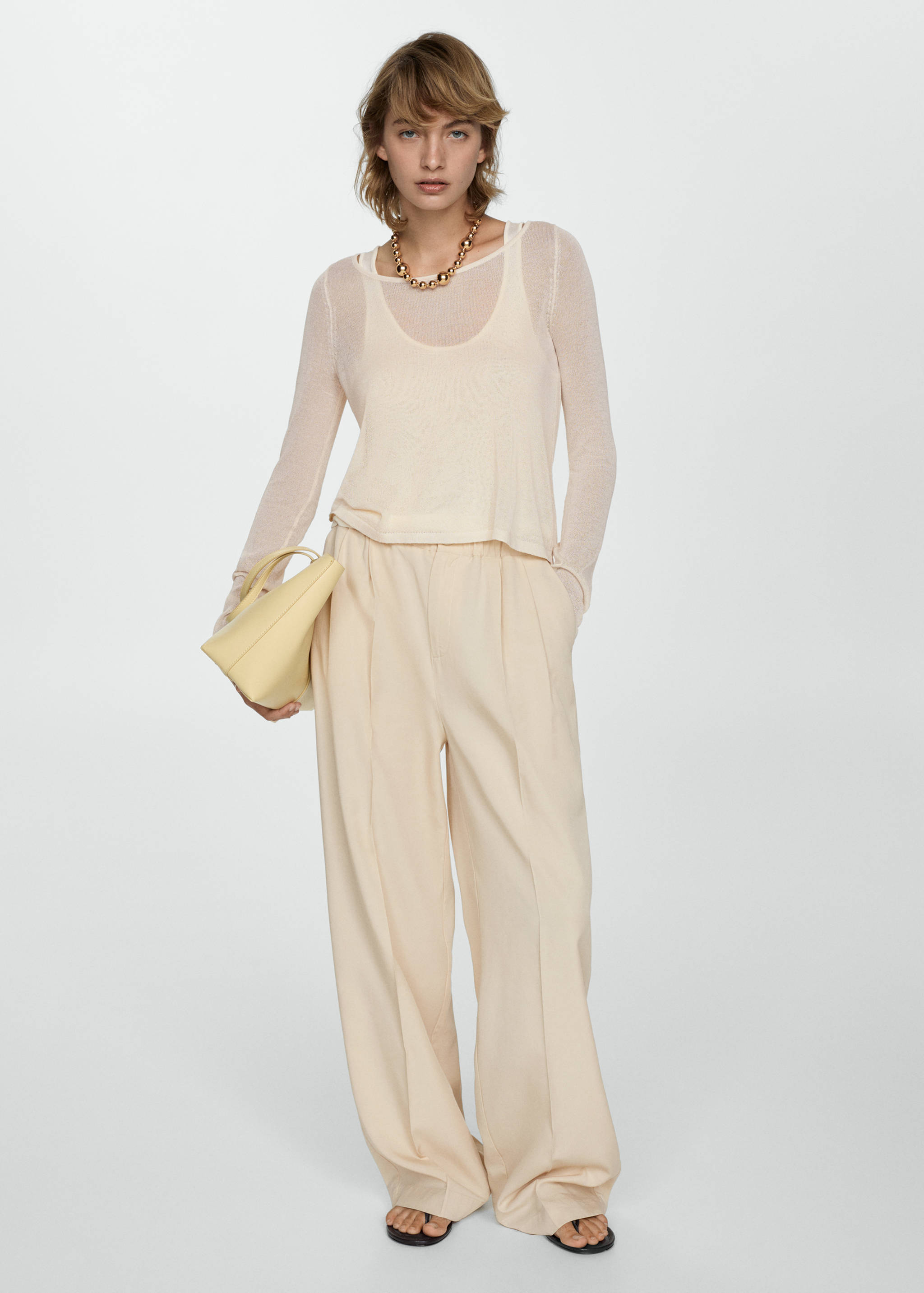 بلوفر بحياكة مختلطة - رؤية عامة