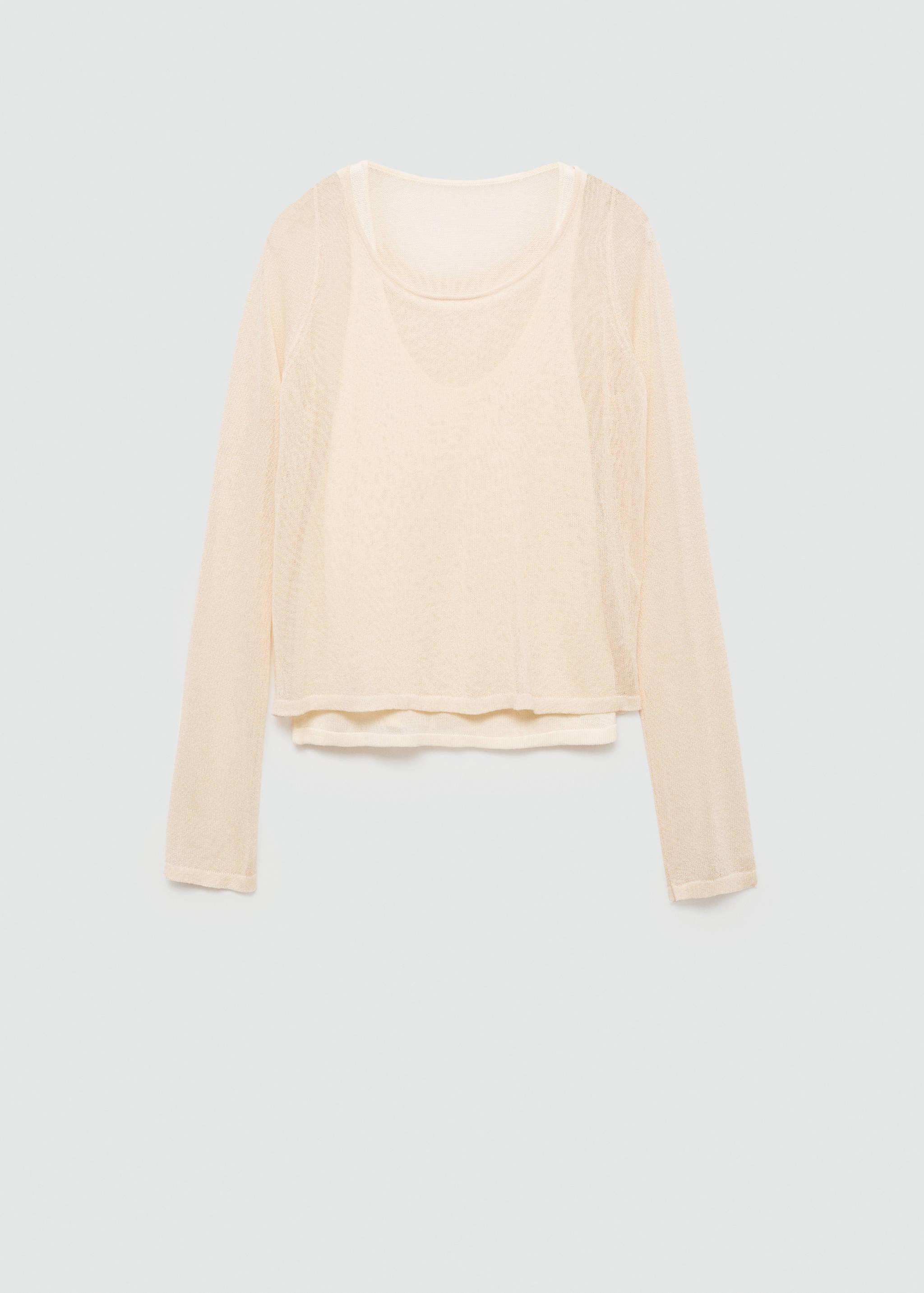 بلوفر بحياكة مختلطة - منتج دون نموذج