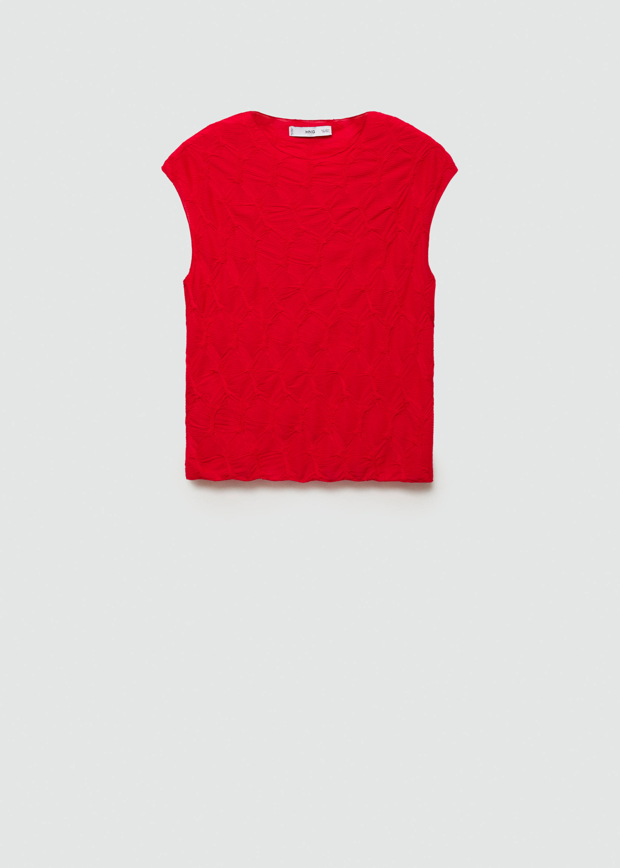 Textured short-sleeved t-shirt - Article without model