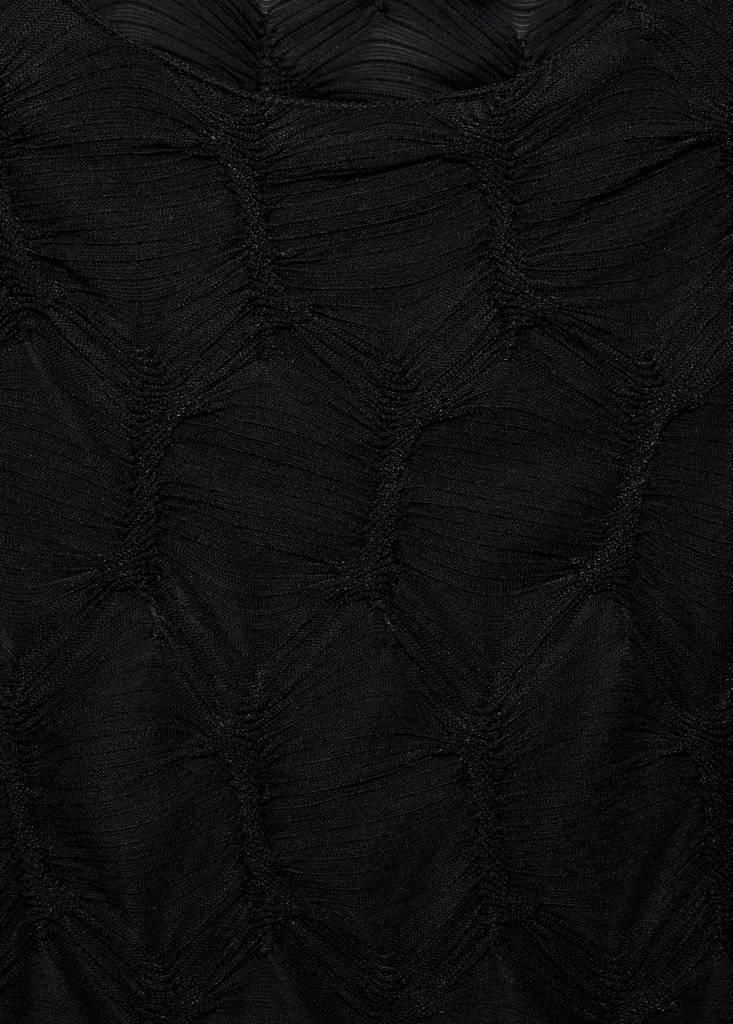 Textured short-sleeved t-shirt — Black
