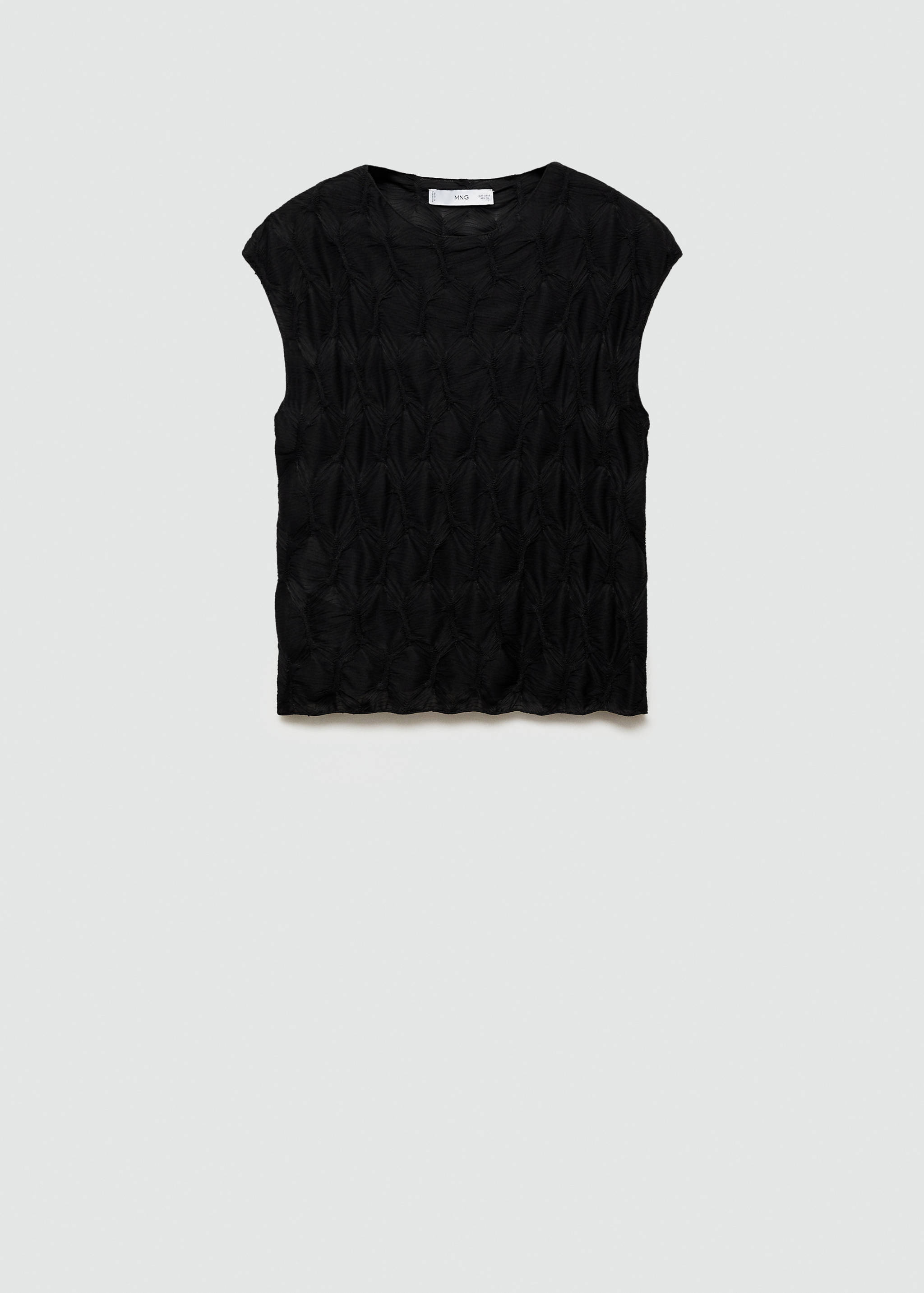 Textured short-sleeved t-shirt - Article without model