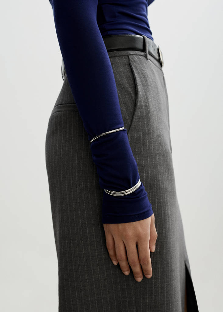Off shoulders T-shirt — Blue
