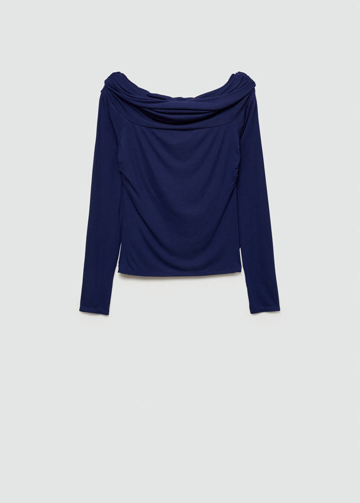 Off shoulders T-shirt — Blue
