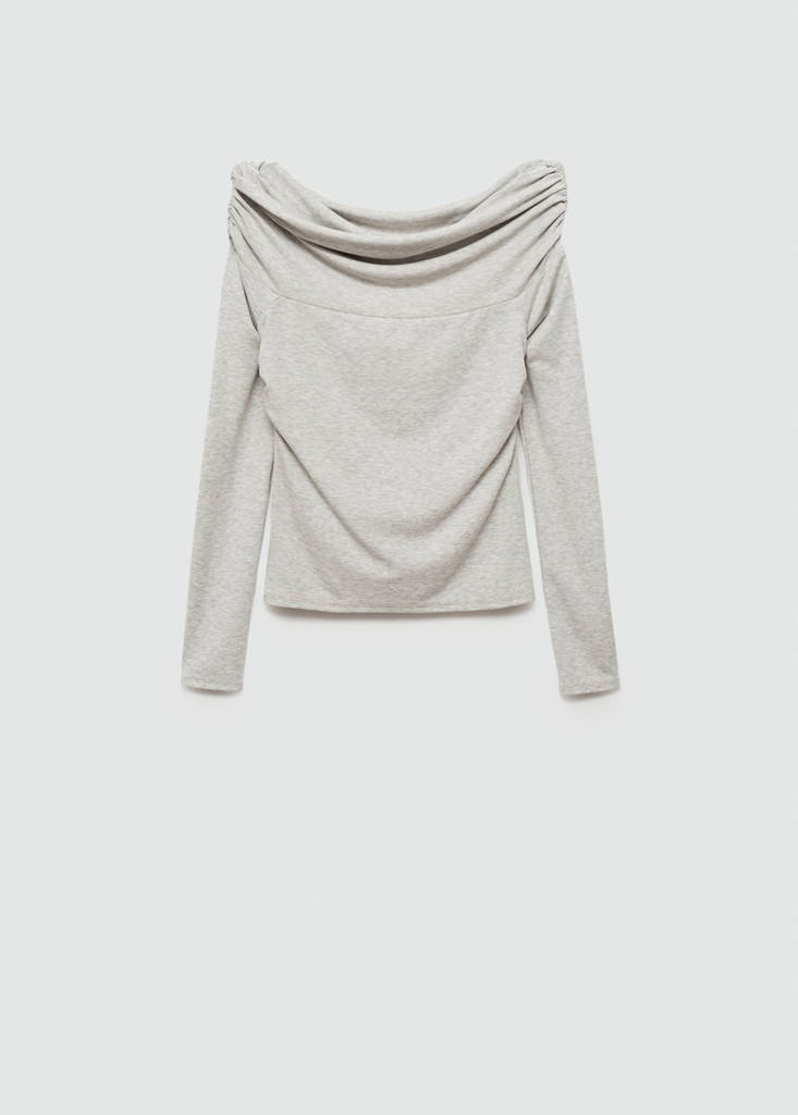 Off shoulders T-shirt — Grey