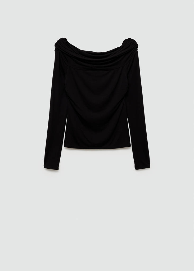 Off shoulders T-shirt — Black