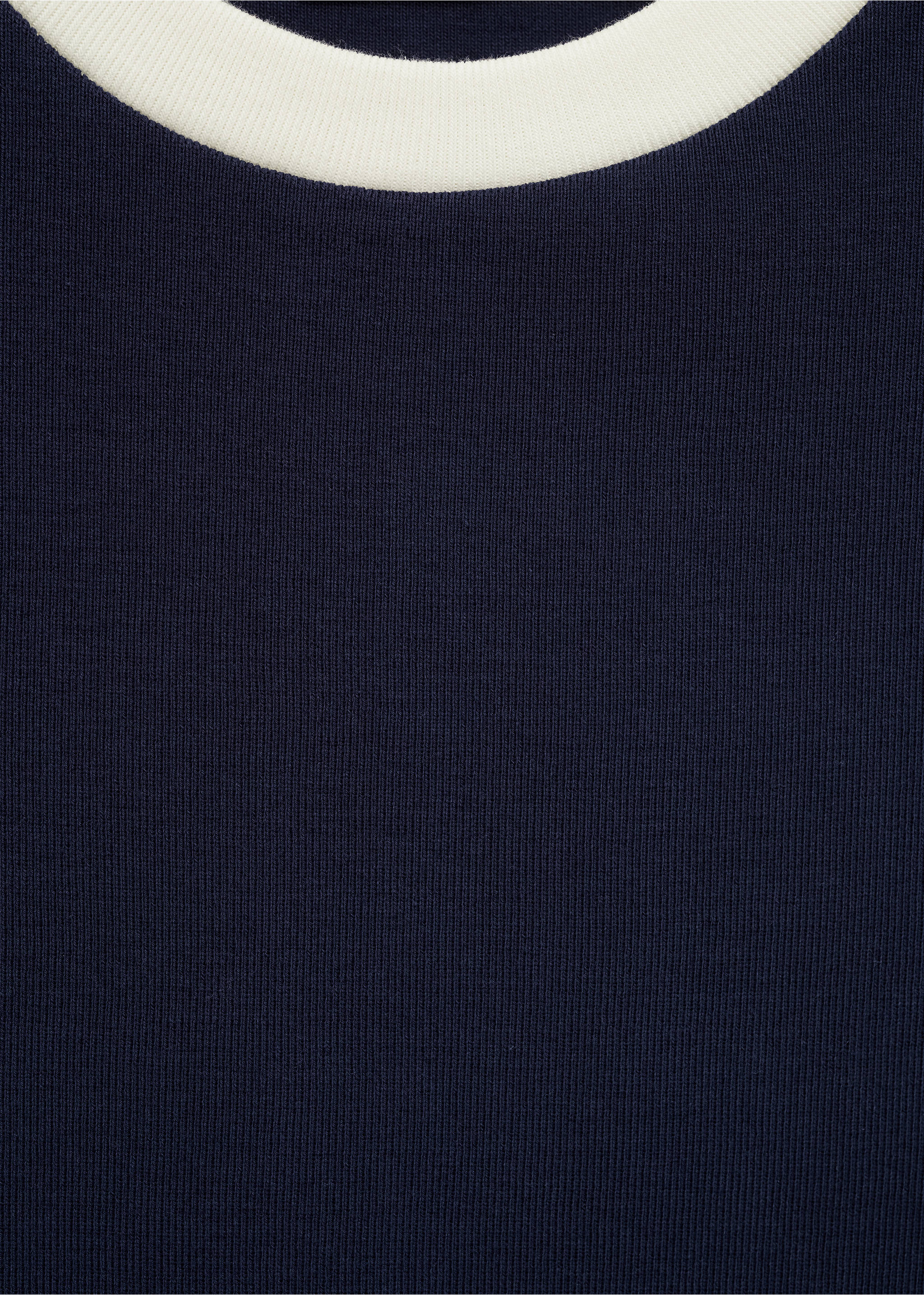 T-shirt with contrasting buttons - Деталь изделия 0, Темно-синий. Ref: 77074033-00.