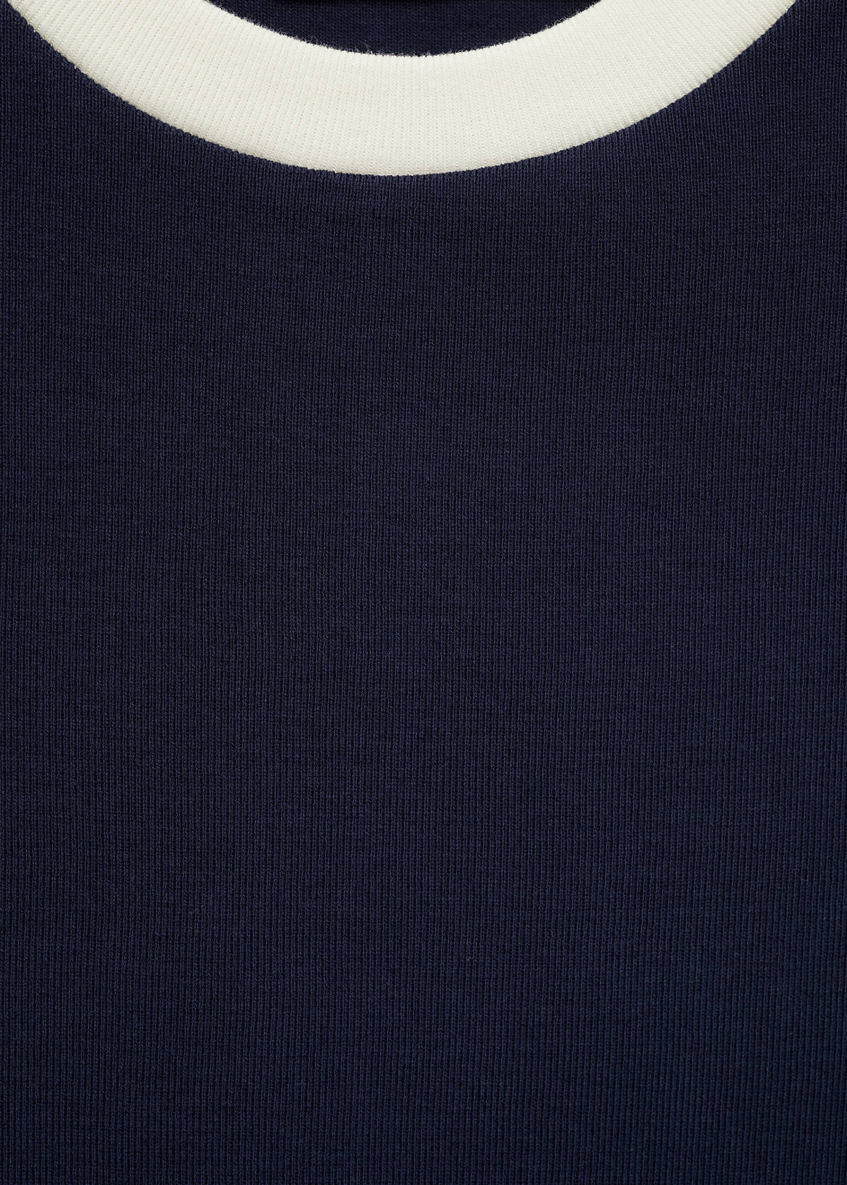 T-shirt with contrasting buttons — Dark Navy