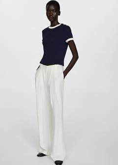 T-shirt with contrasting buttons — Dark Navy 13