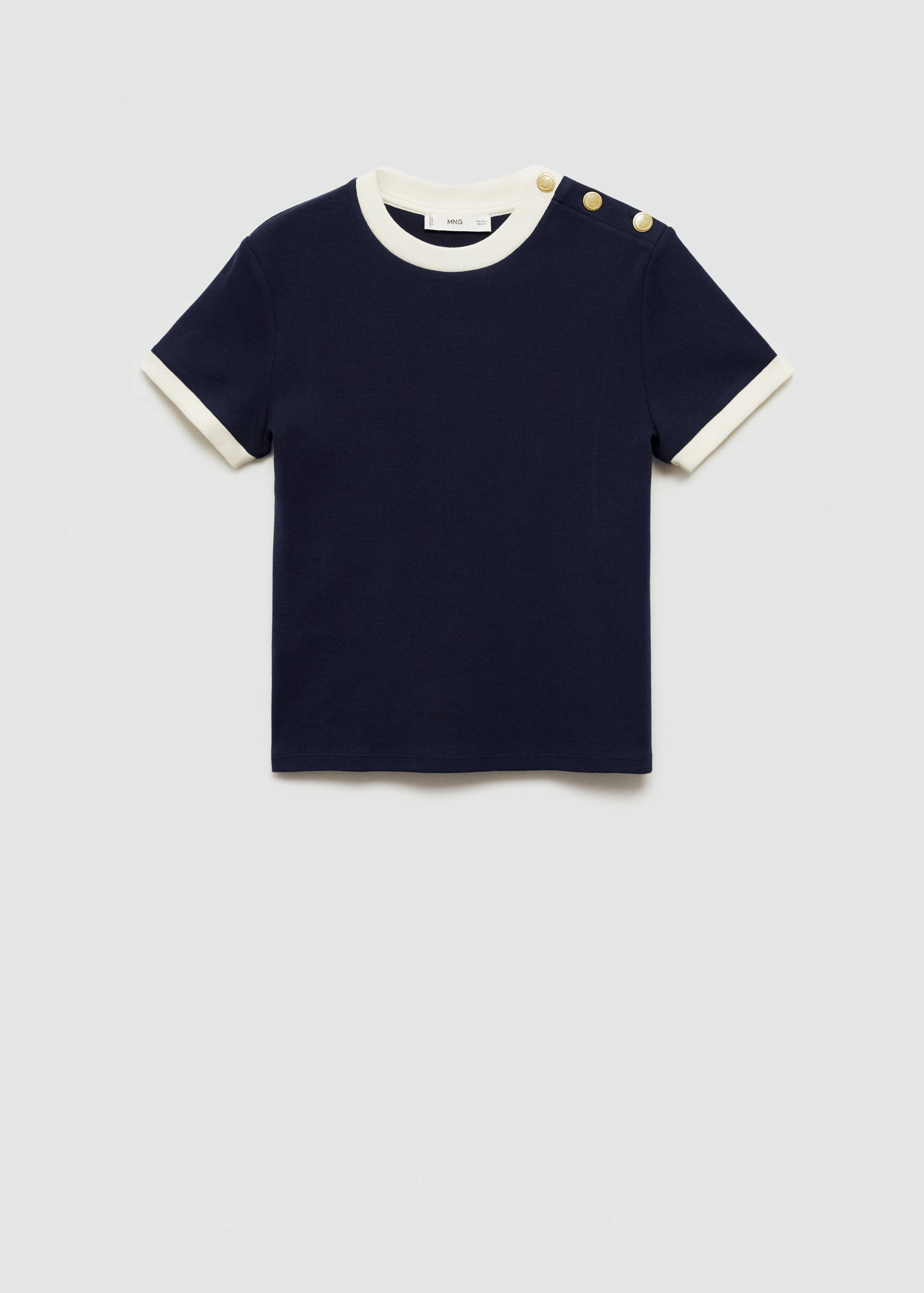 Camiseta contraste botones - Artículo sin modelo