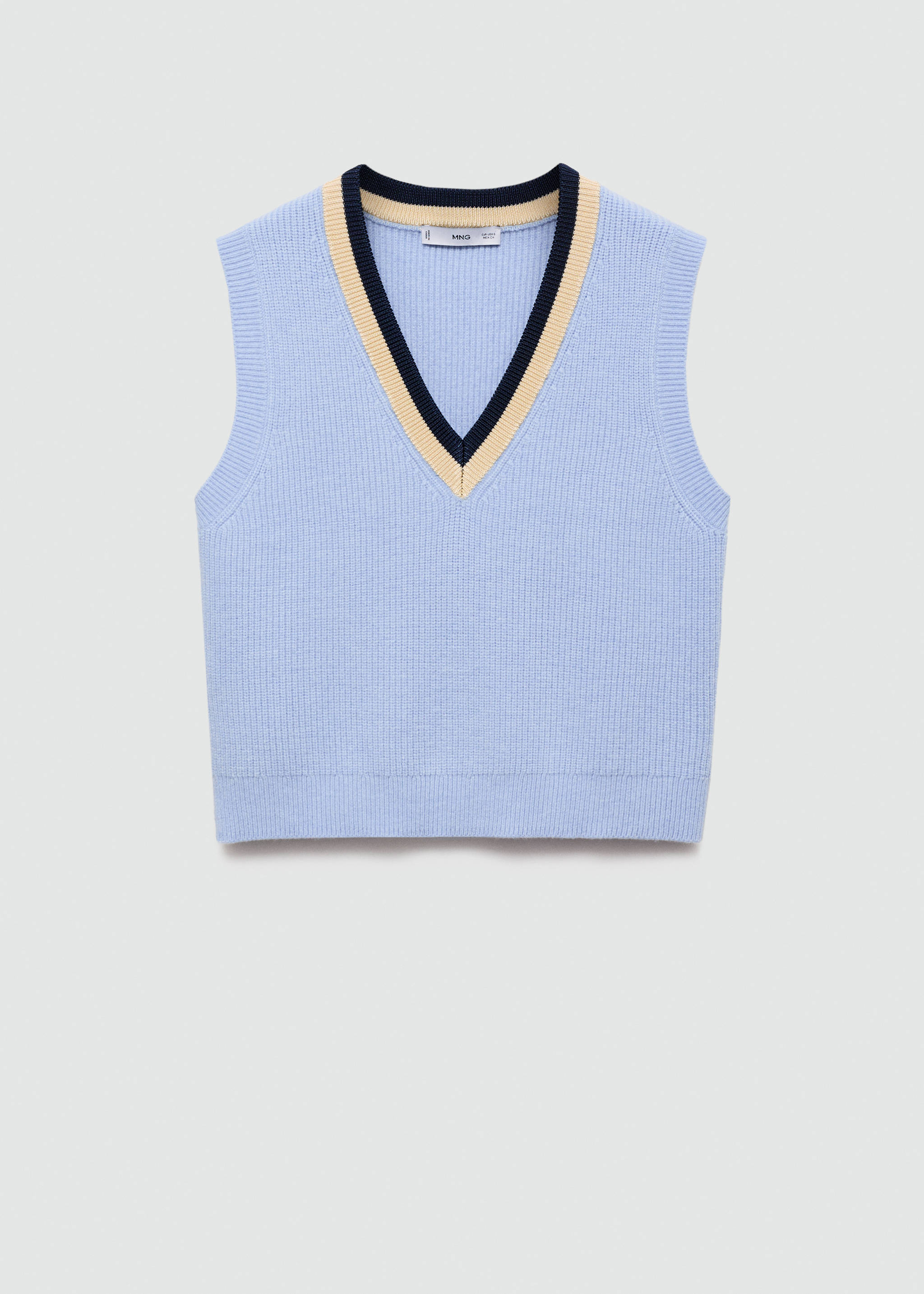 Contrast V-neck vest - Article without model