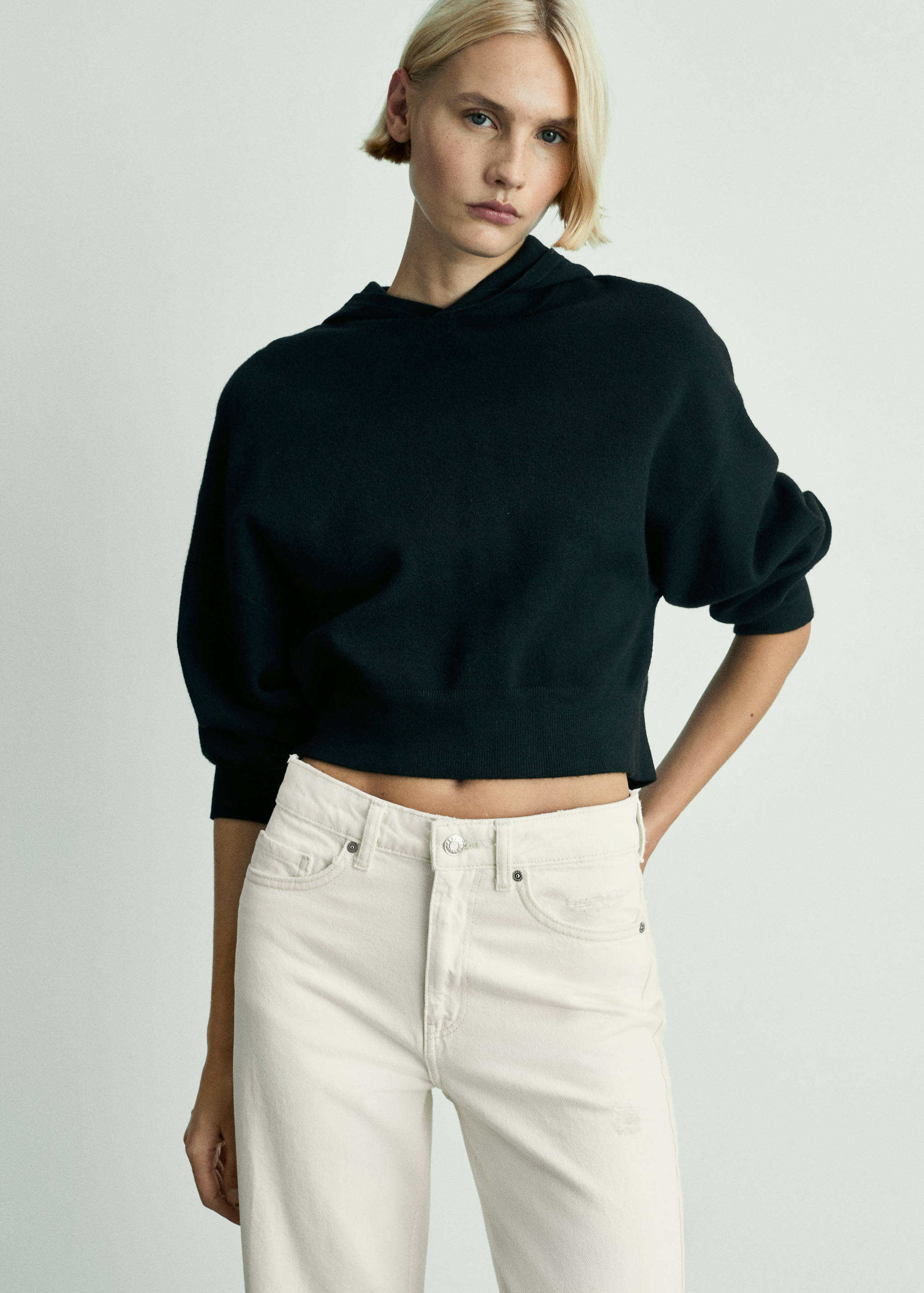 Jeans Blanca rectos crop - Detalle del artículo 1