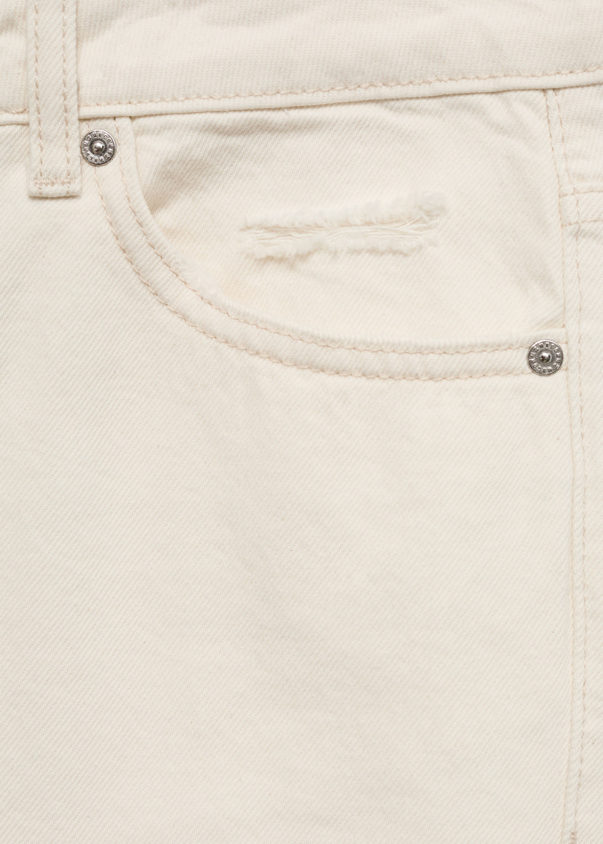 Jeans Blanca rectos crop - Detalle del artículo 0