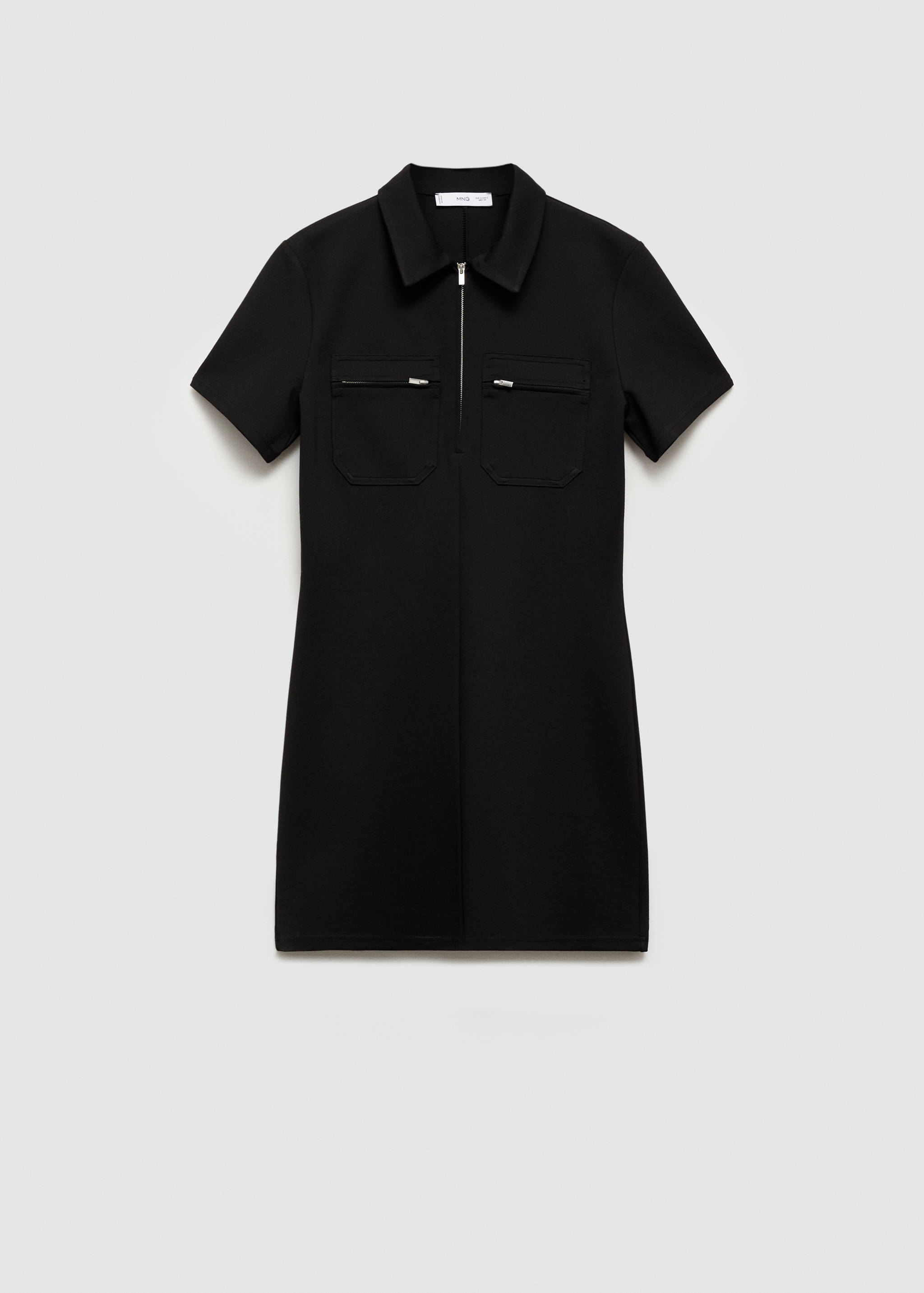 Polo-neck dress with pockets - Article without model