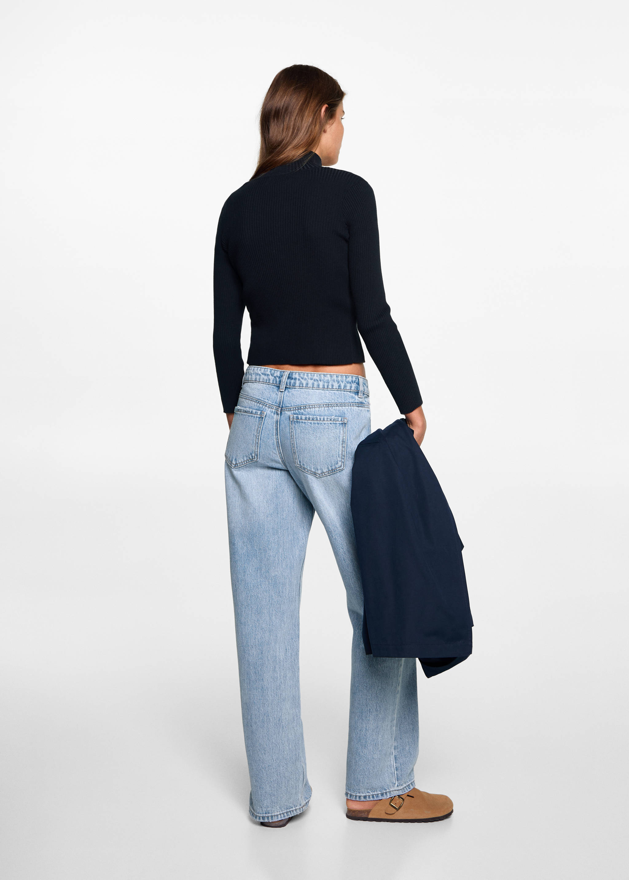 Zipped knit cardigan - Reverse of the article