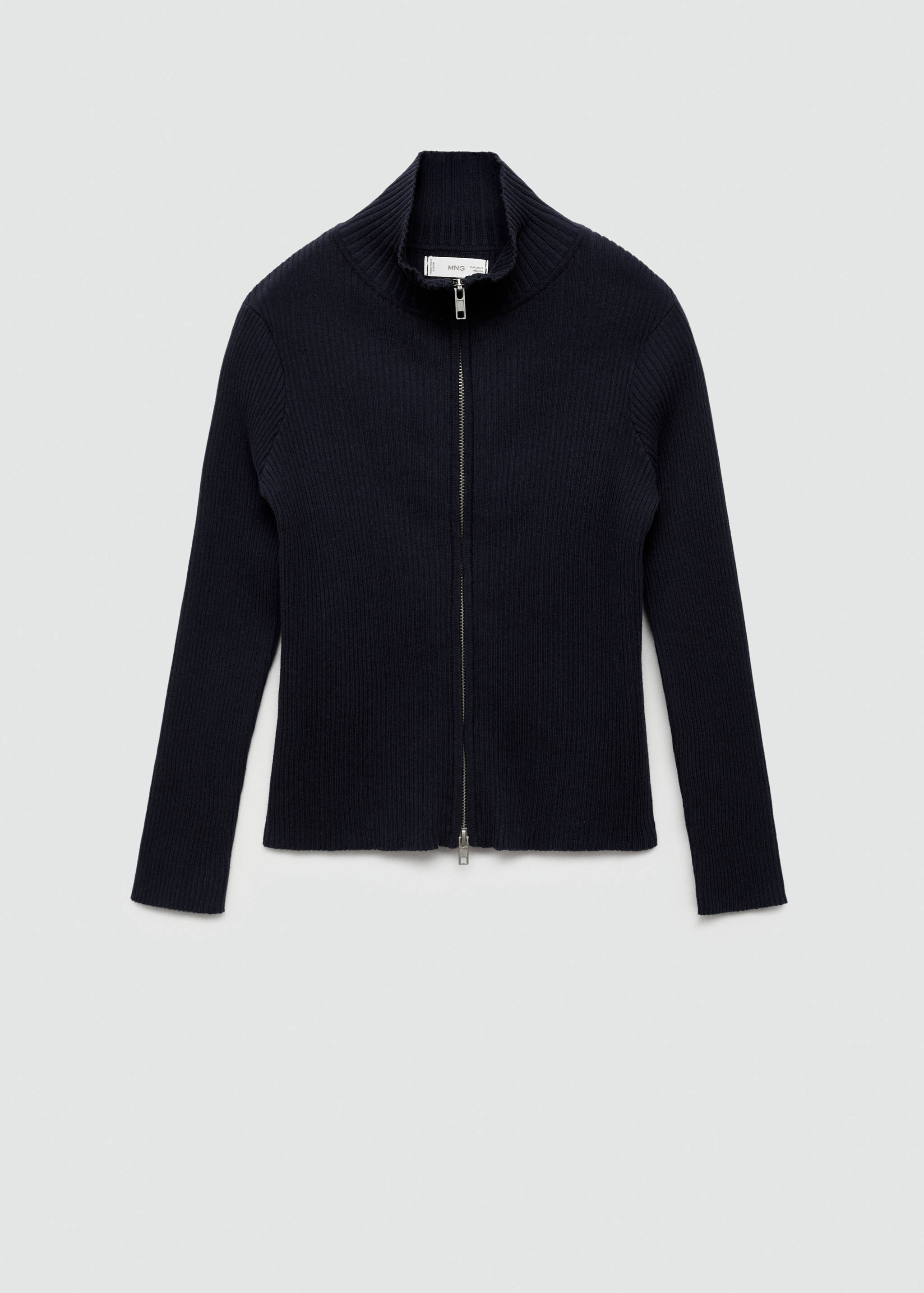 Zipped knit cardigan - Article without model