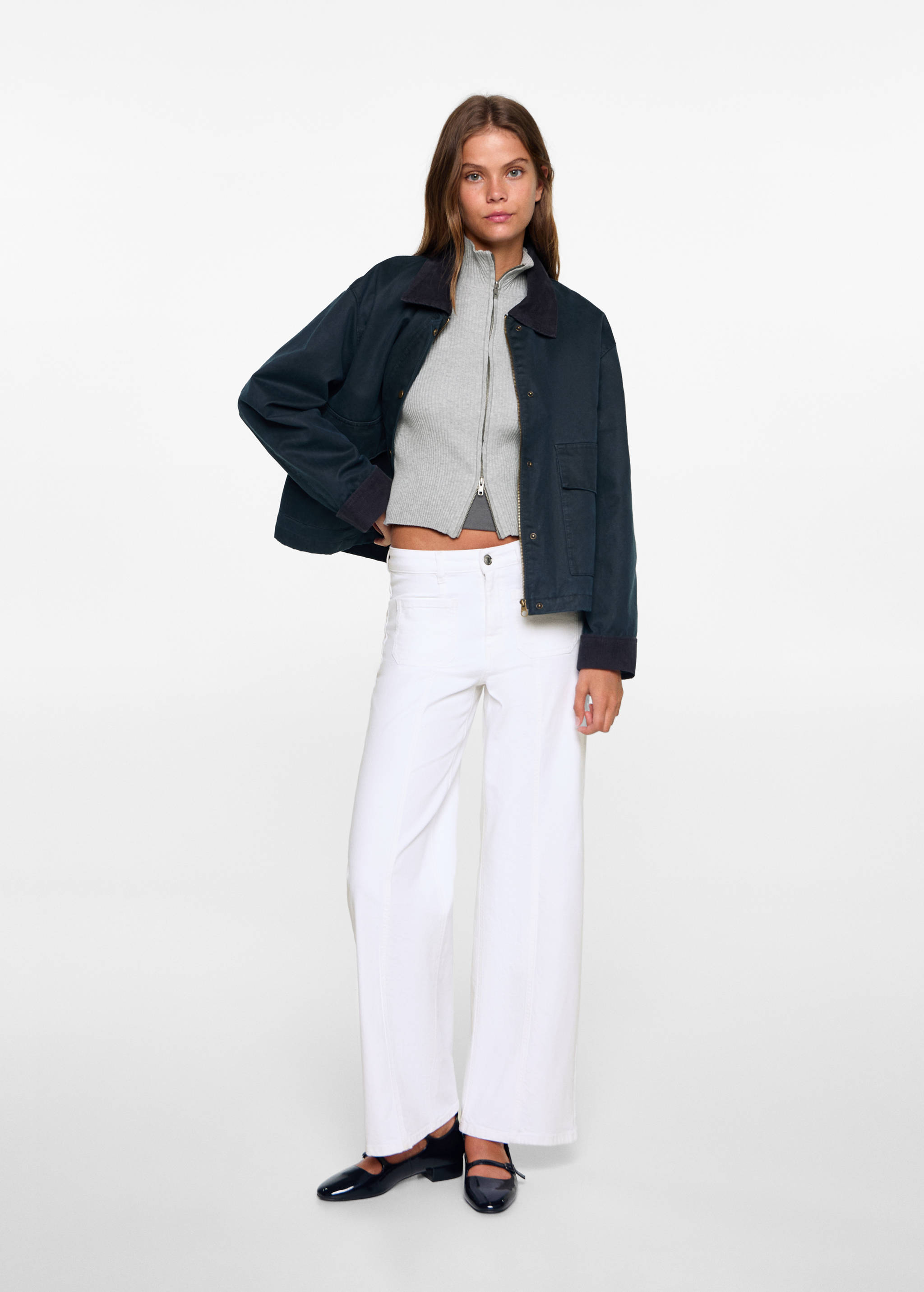 Zipped knit cardigan - General plane