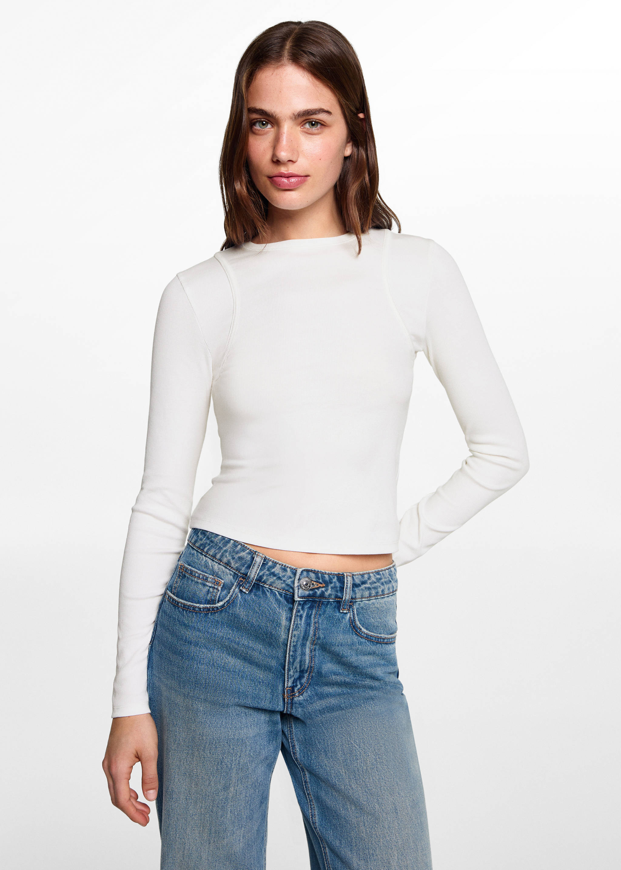 T-shirt with seam detail - Medium plane