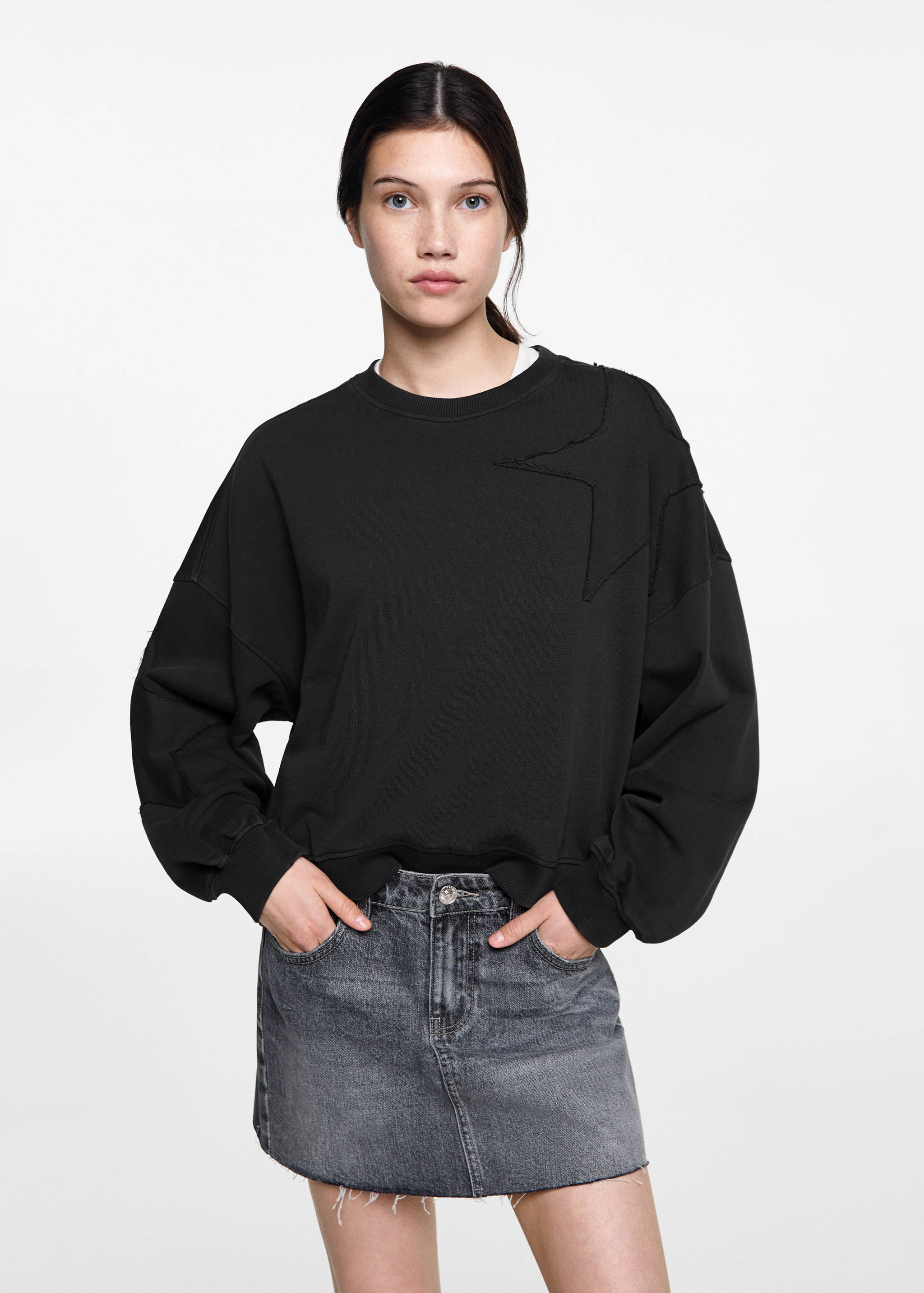 Embroidered stars sweatshirt - Medium plane