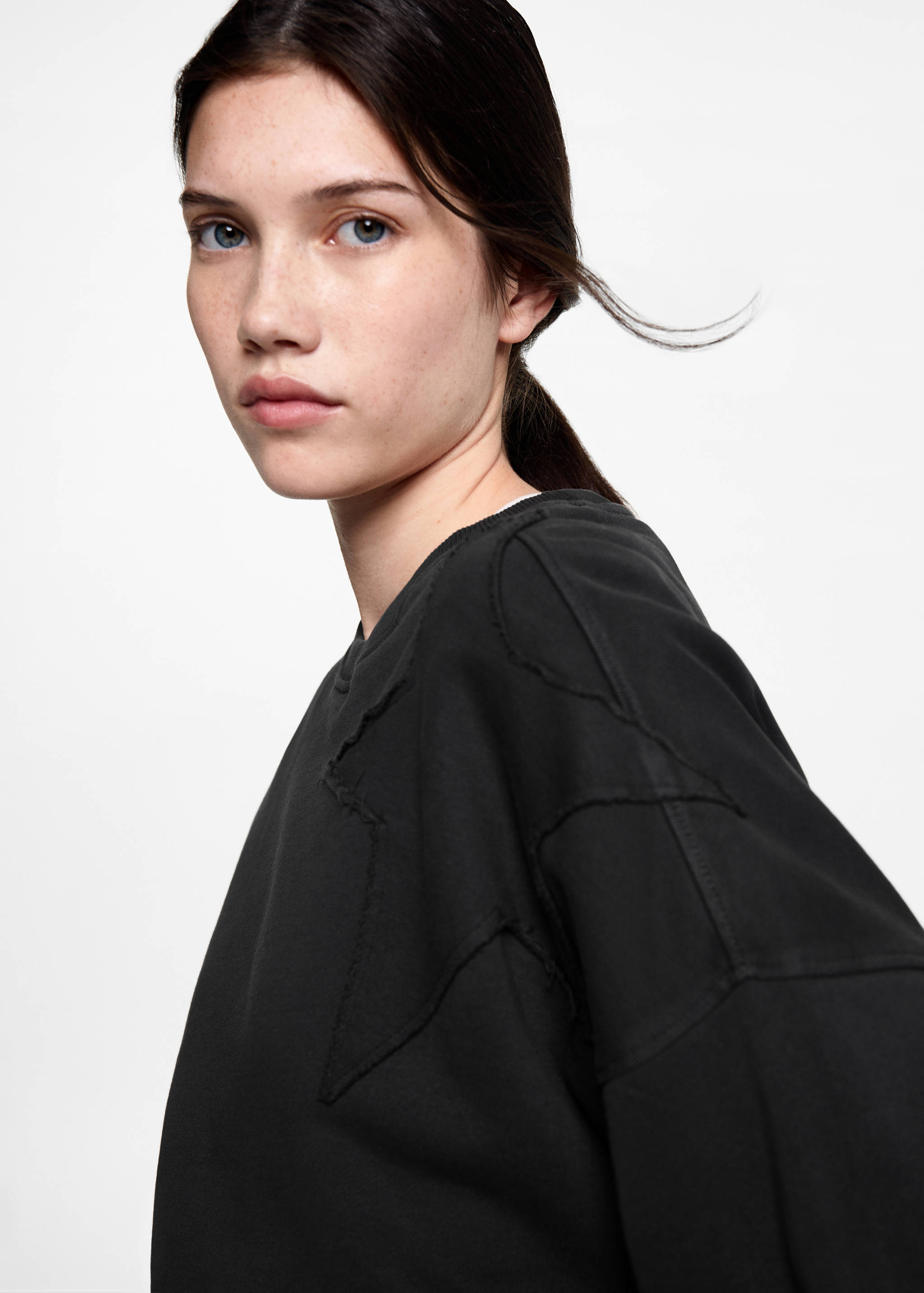 Embroidered stars sweatshirt - Details of the article 1