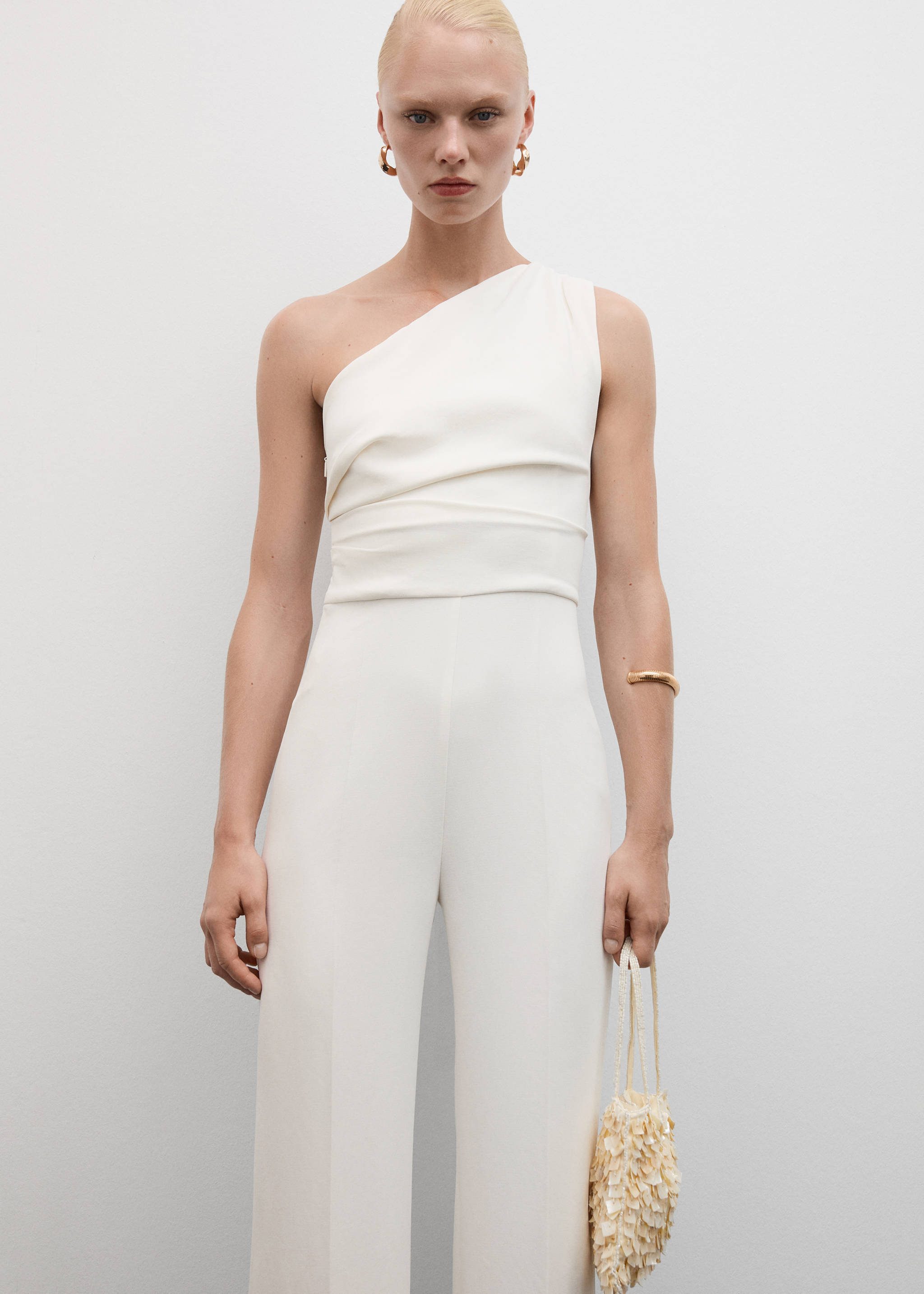 Asymmetrical jumpsuit with draped detail - Medium plane