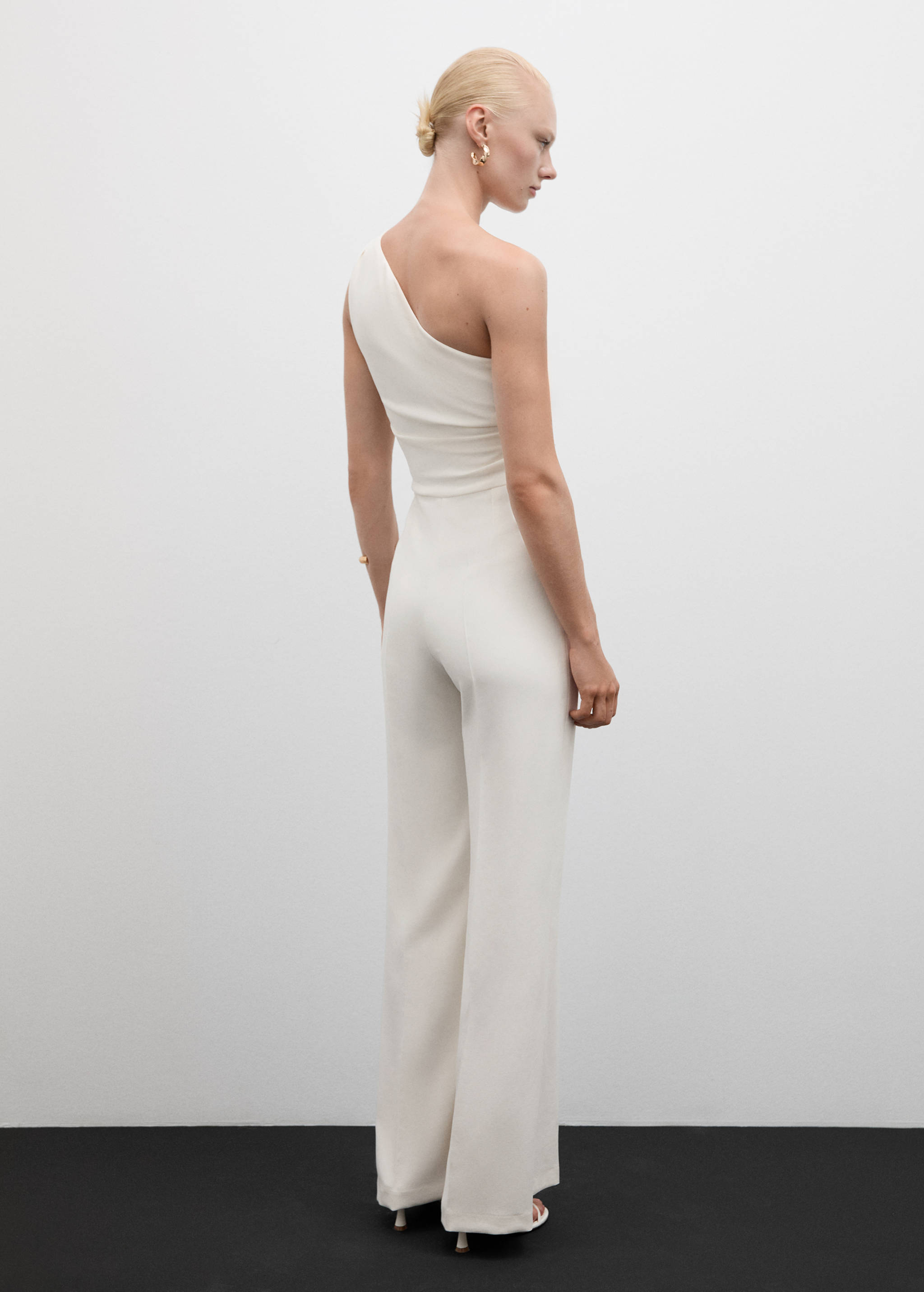 Asymmetrical jumpsuit with draped detail - Reverse of the article
