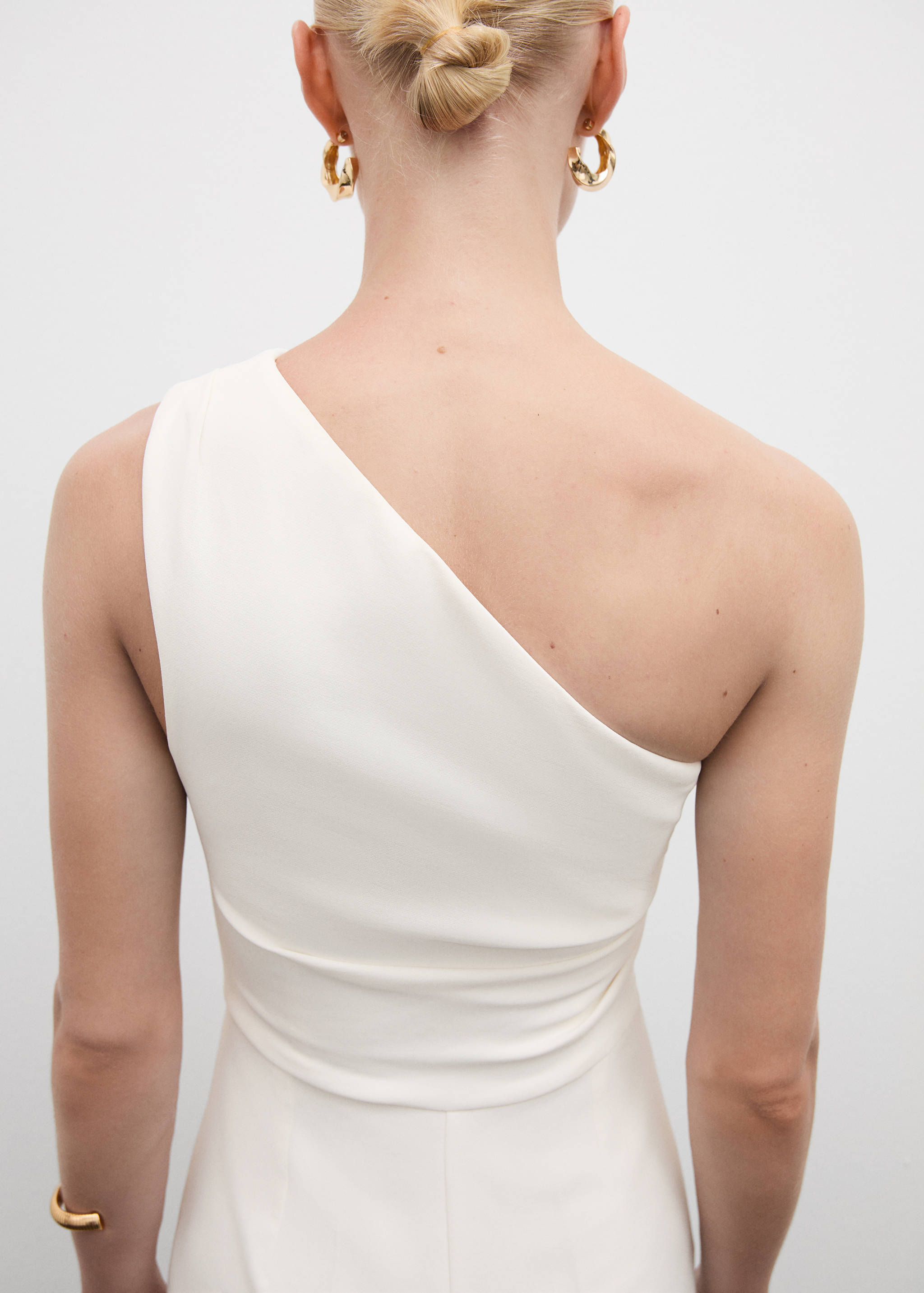 Asymmetrical jumpsuit with draped detail - Details of the article 2