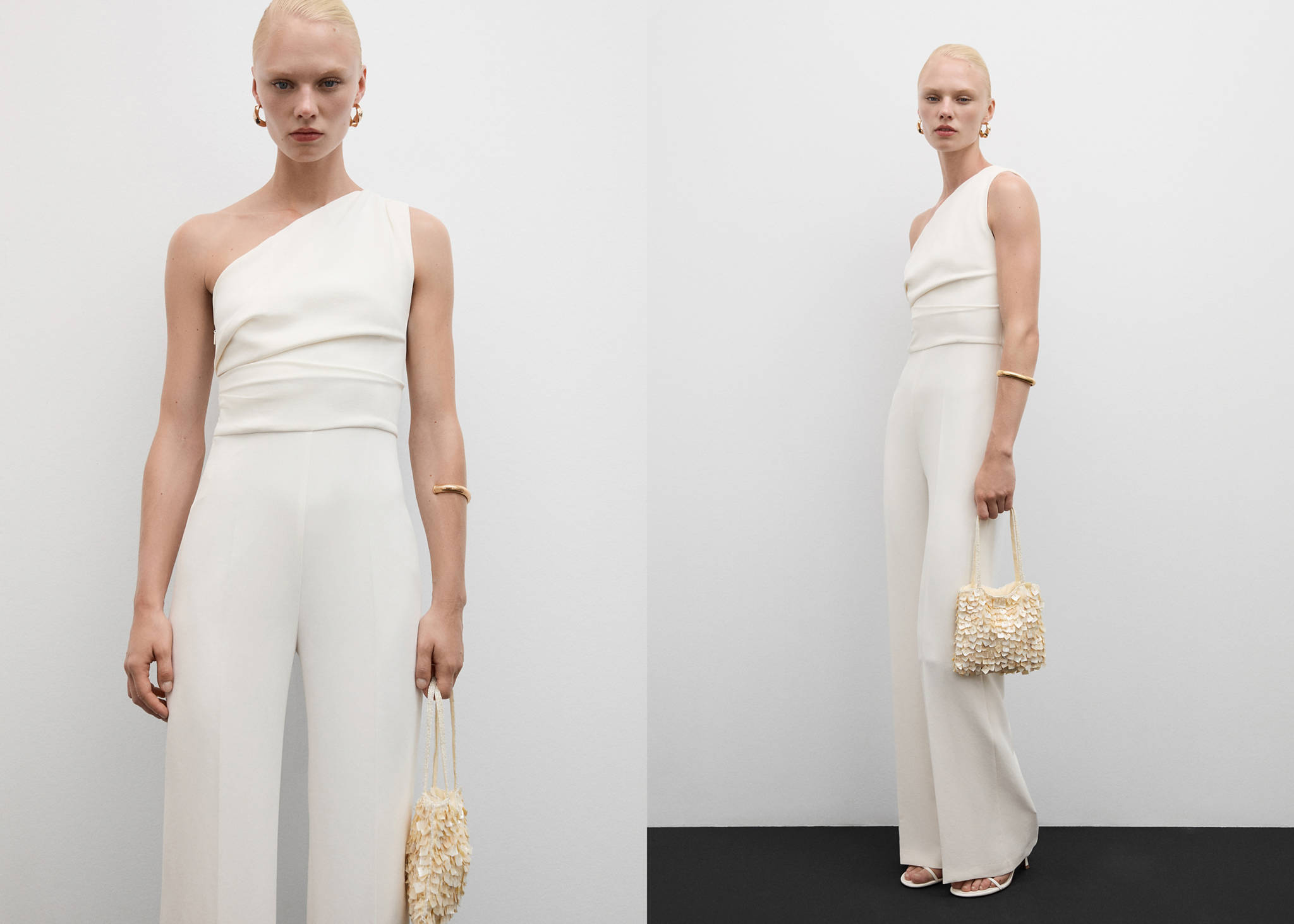 Asymmetrical jumpsuit with draped detail - Panoramic plane