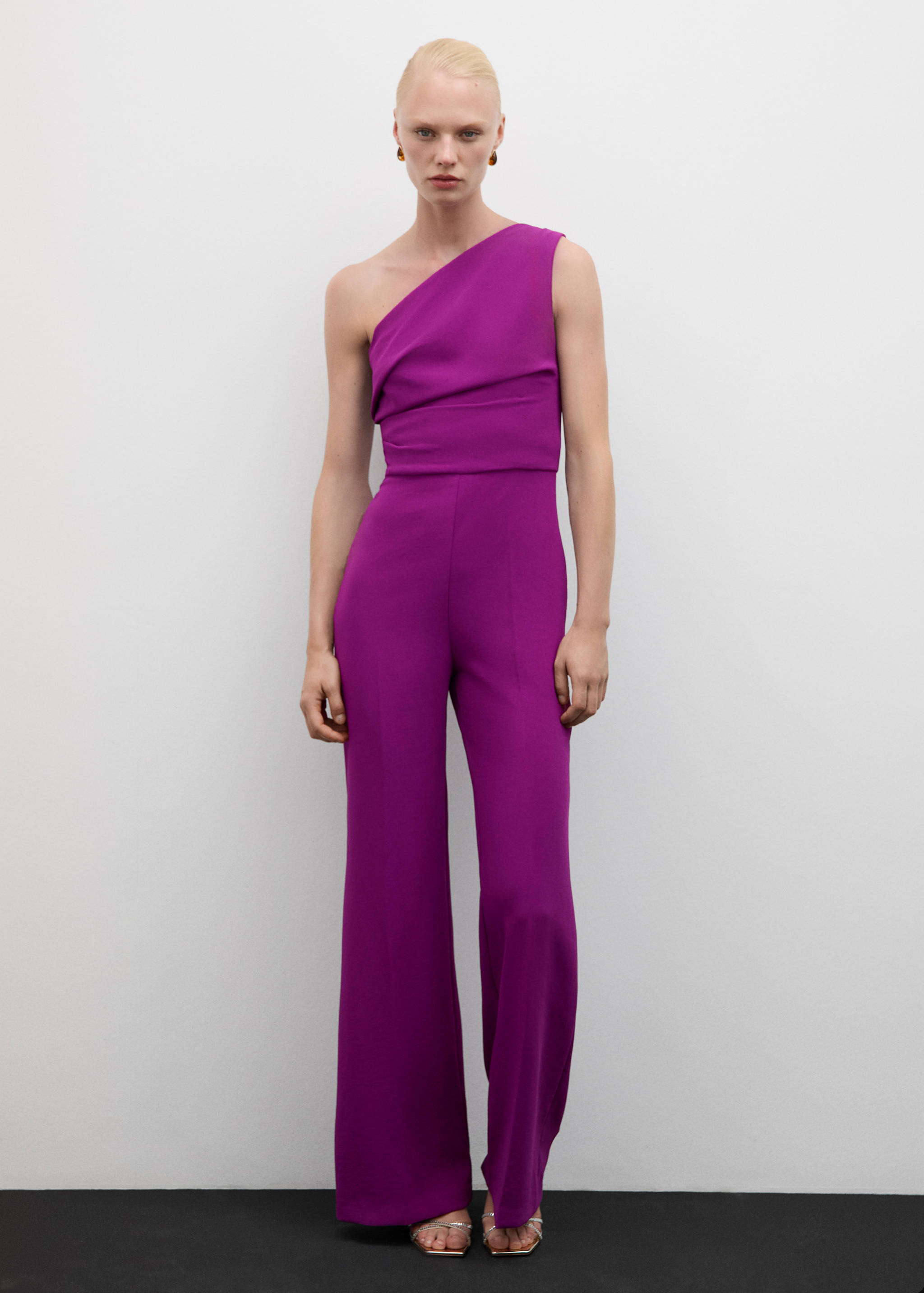Asymmetrical jumpsuit with draped detail - General plane