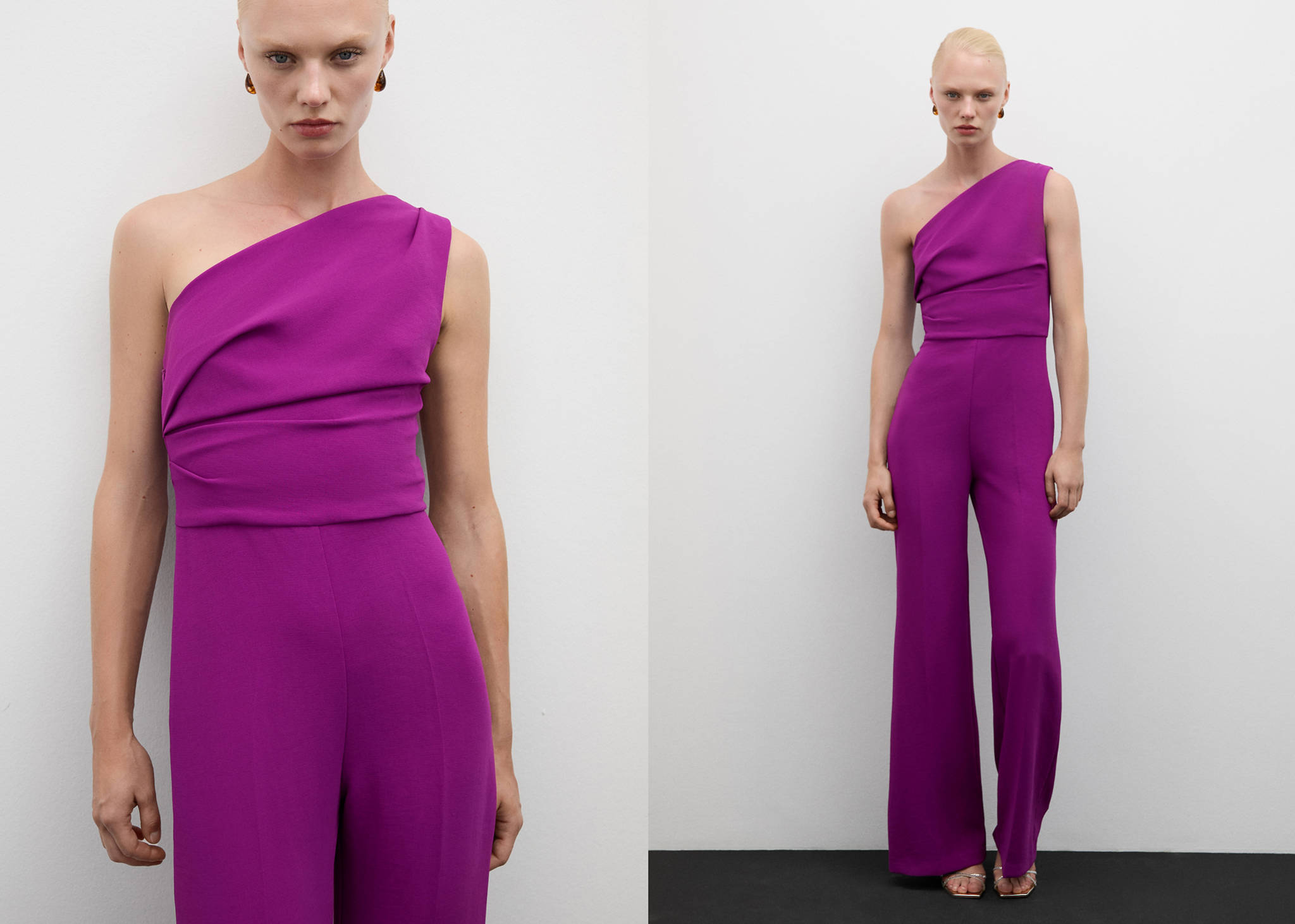 Asymmetrical jumpsuit with draped detail - Panoramic plane