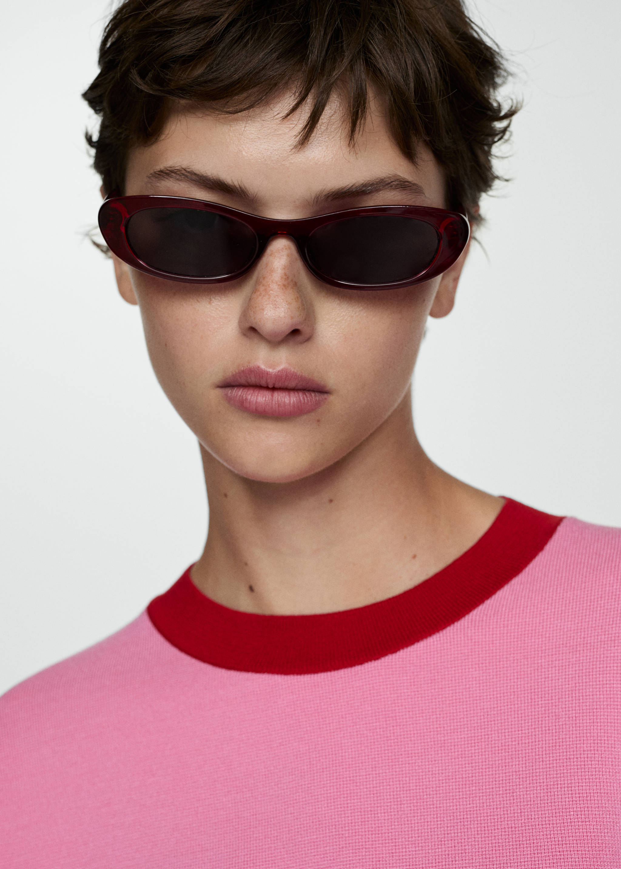 Contrast trim sweater - Details of the article 1