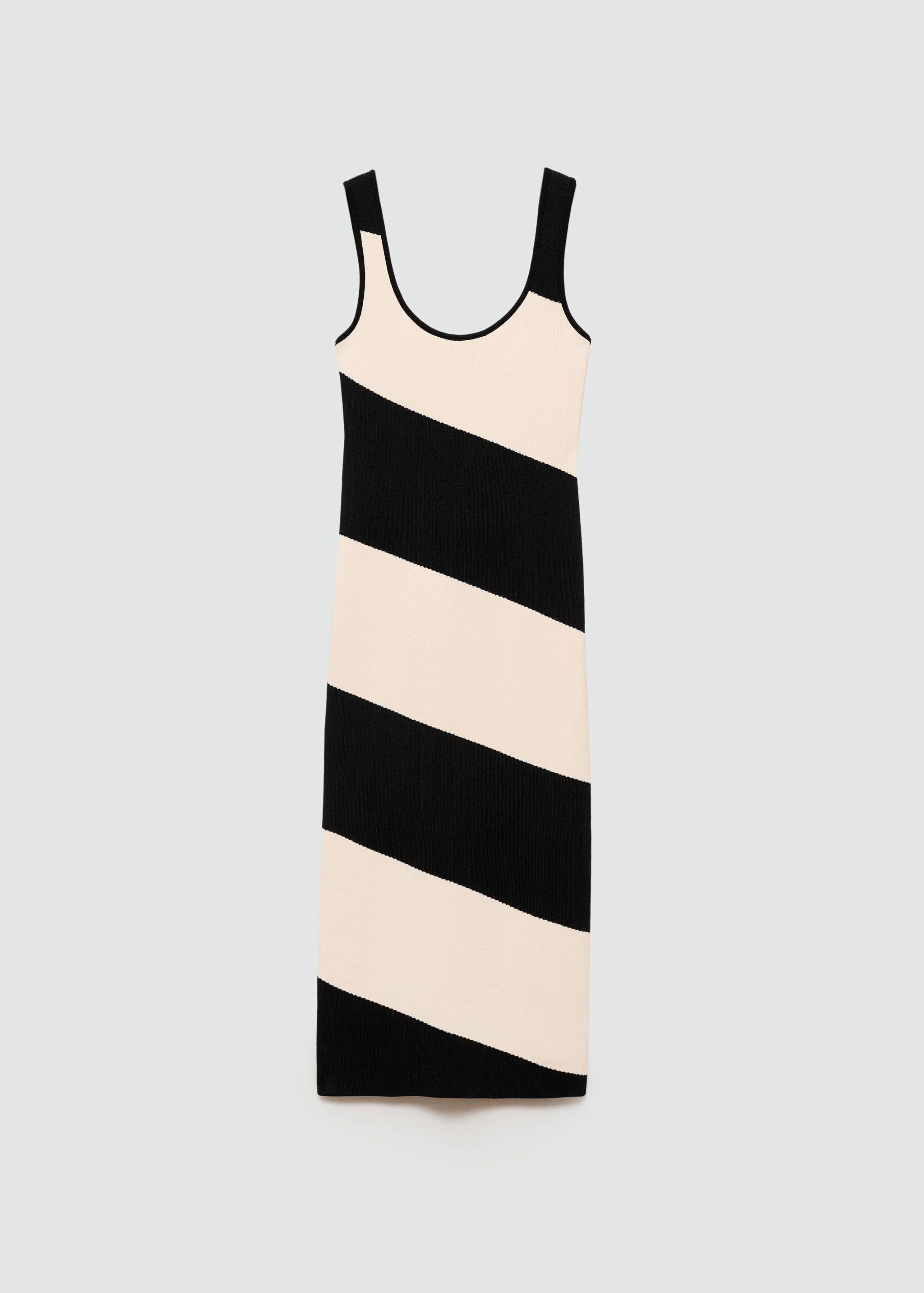 Striped knitted midi-dress - Article without model