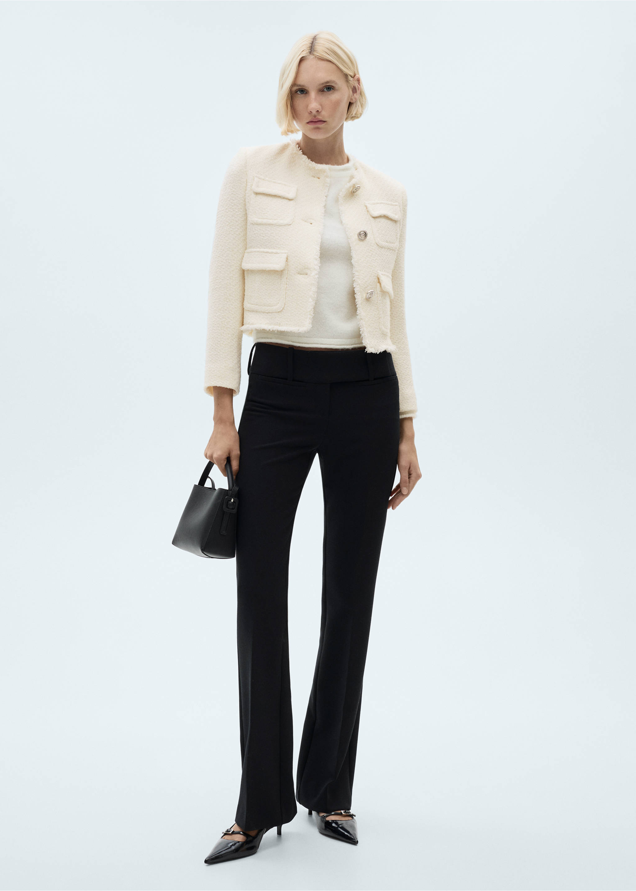 Pocket tweed jacket - General plane, Ecru. Ref: 77074067-00.