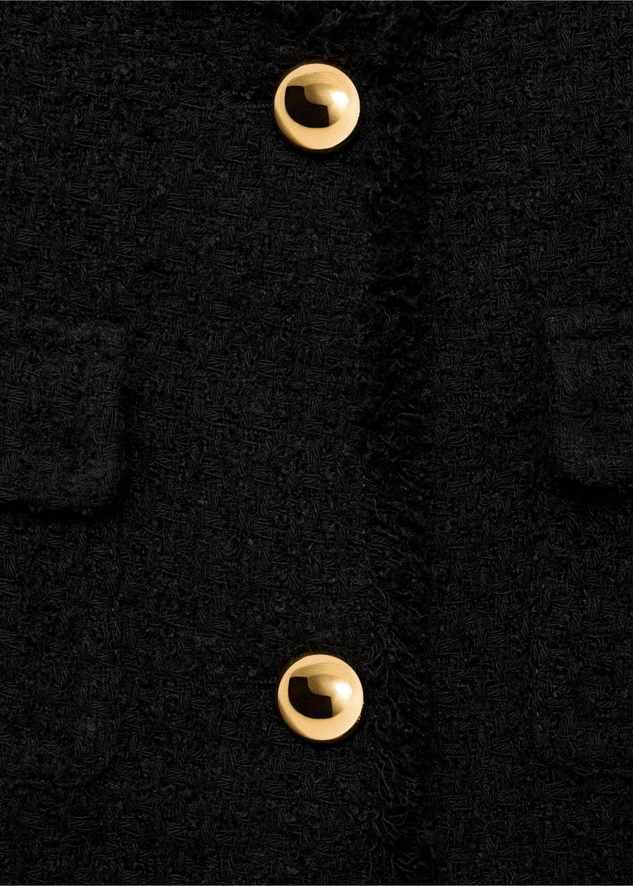 Pocket tweed jacket - Details of the article 8, Black. Ref: 77074067-00.