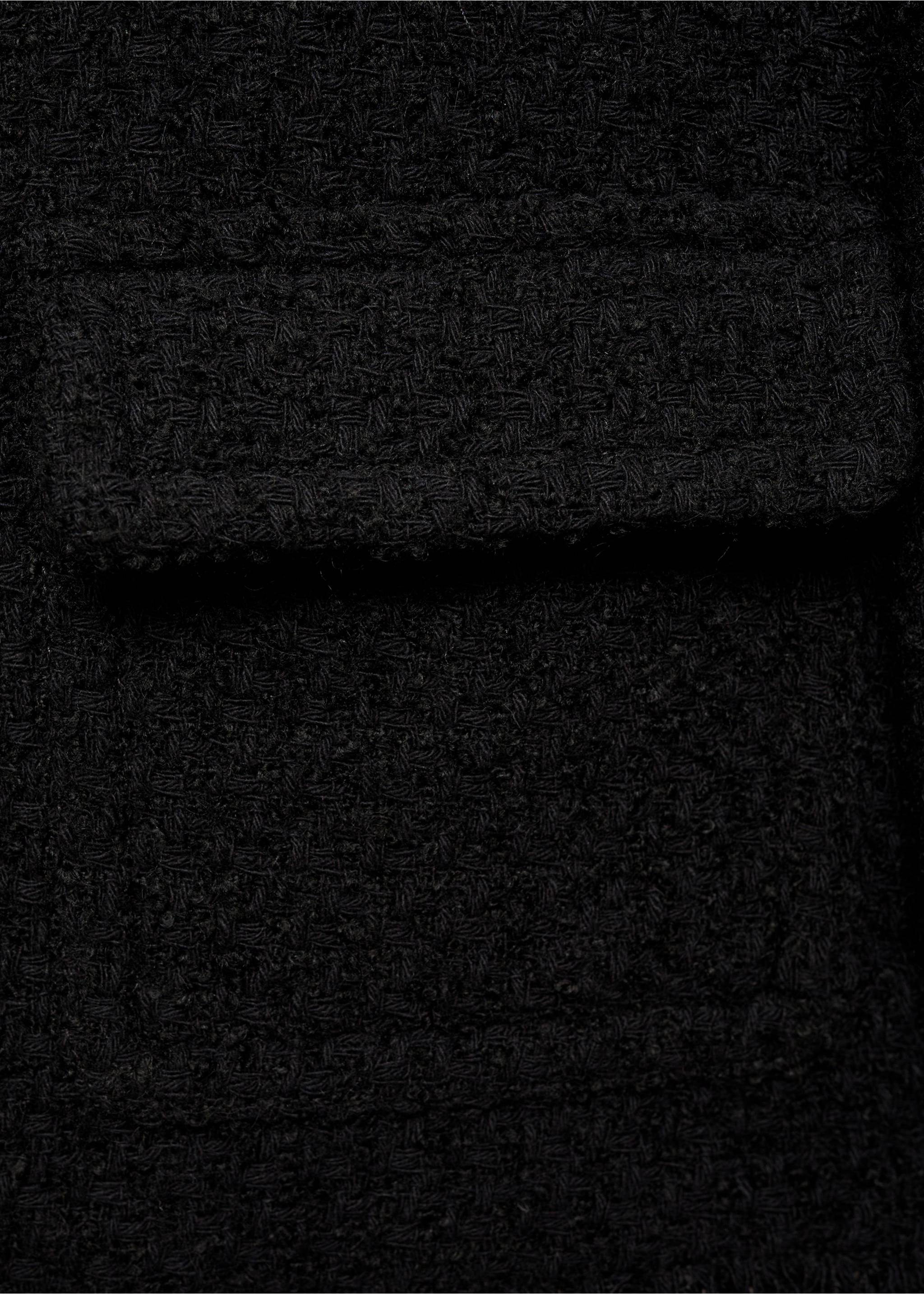 Pocket tweed jacket - Details of the article 0, Black. Ref: 77074067-00.