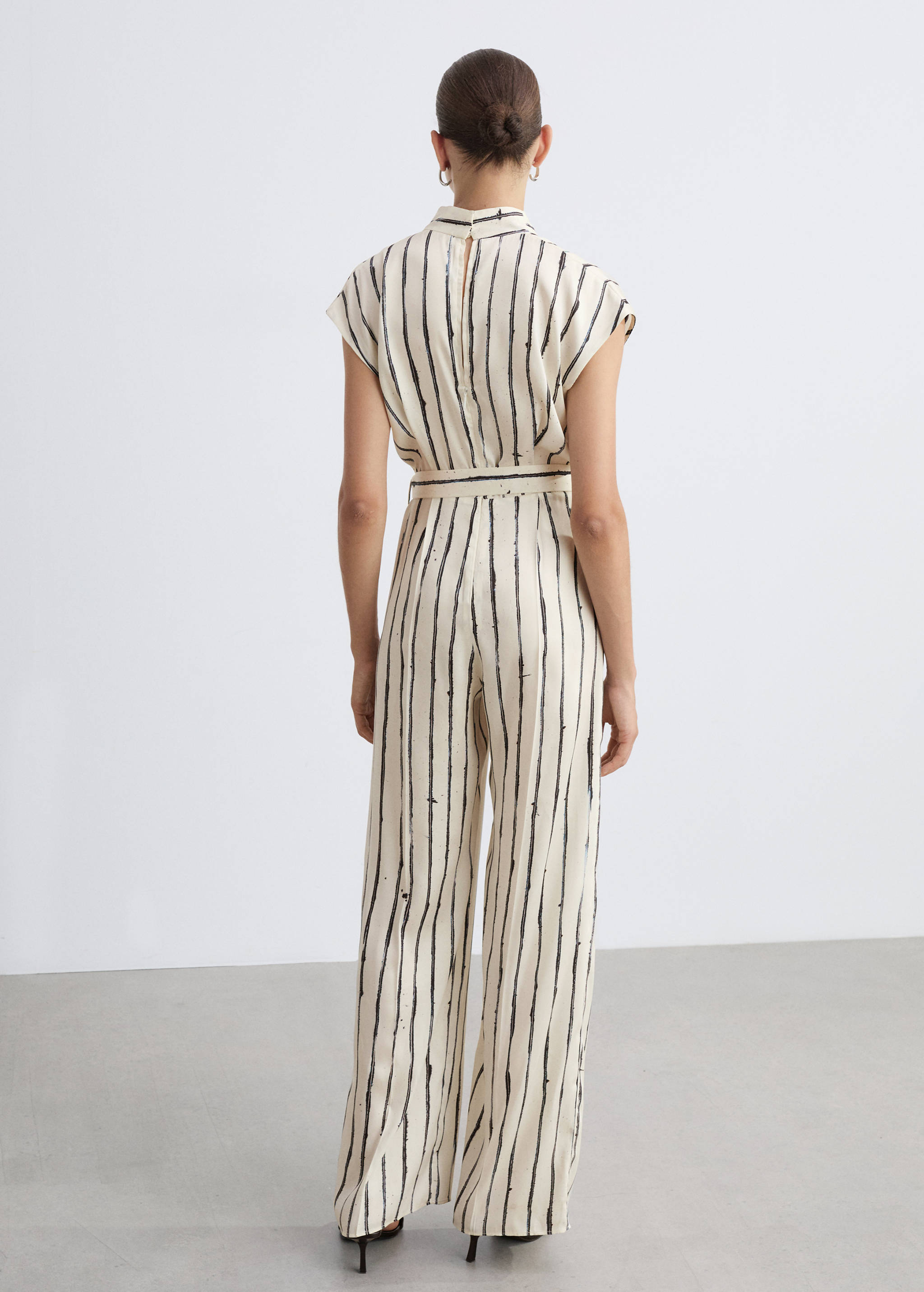Striped satin jumpsuit - Reverse of the article