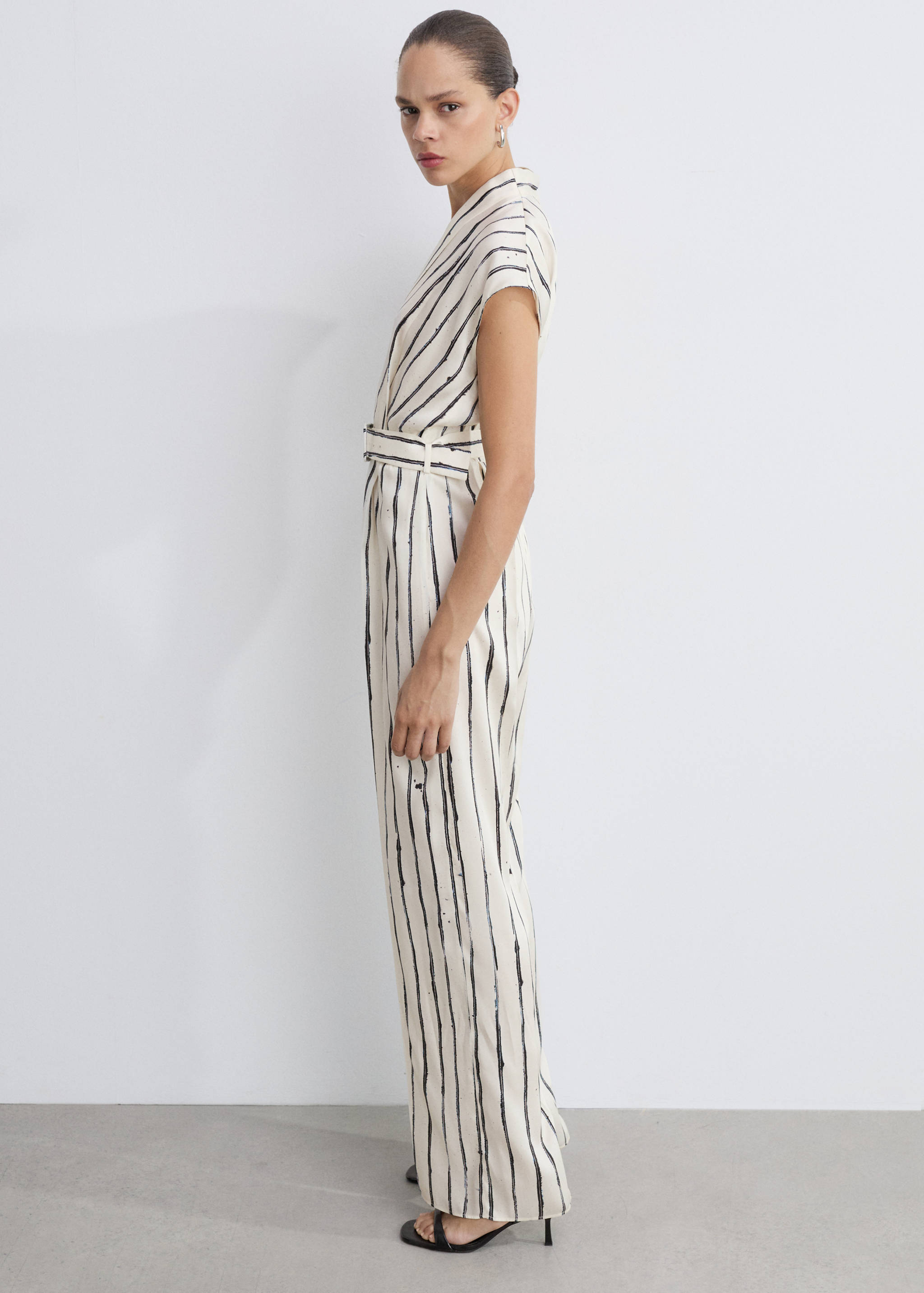 Striped satin jumpsuit - Details of the article 2