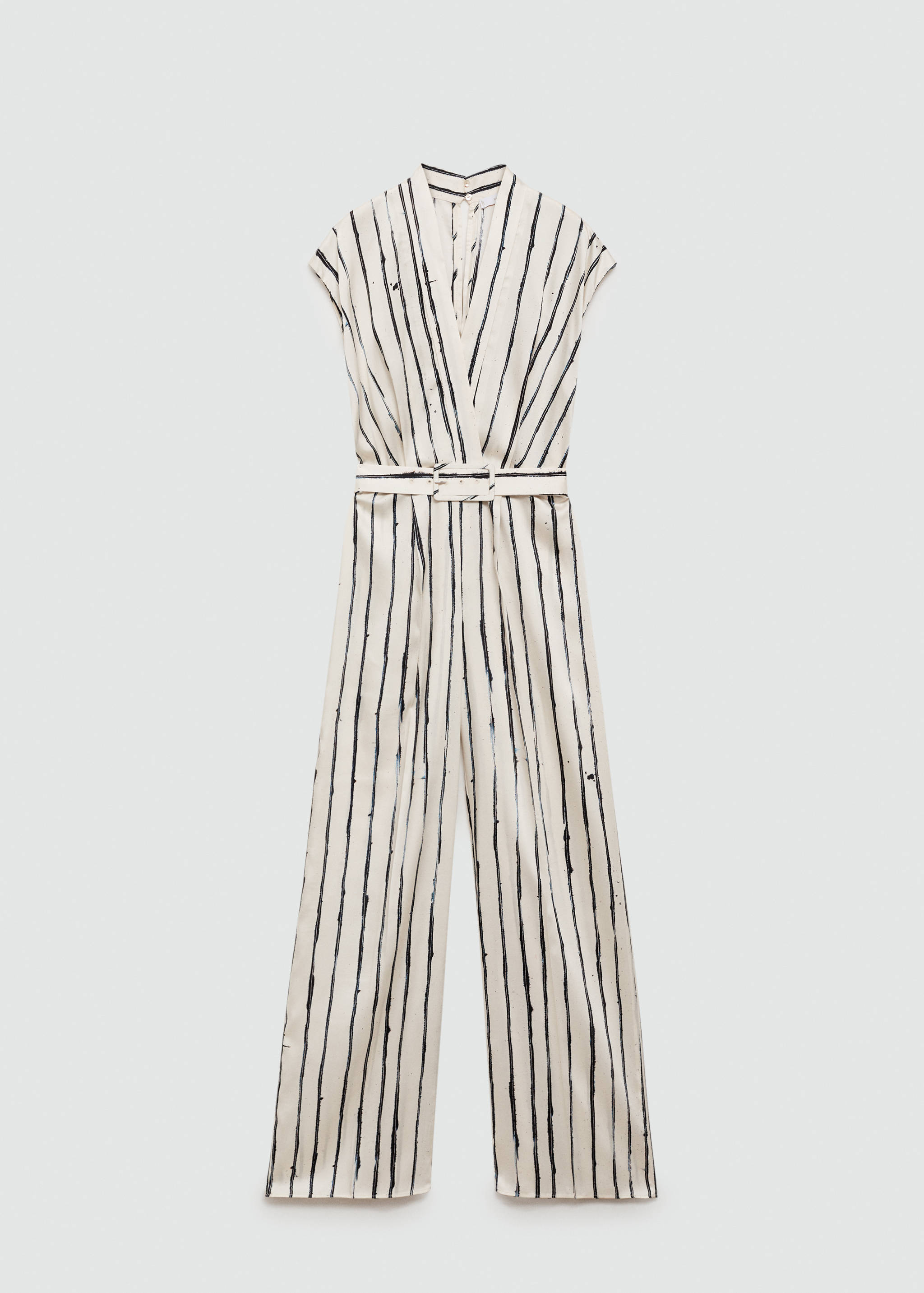 Striped satin jumpsuit - Article without model