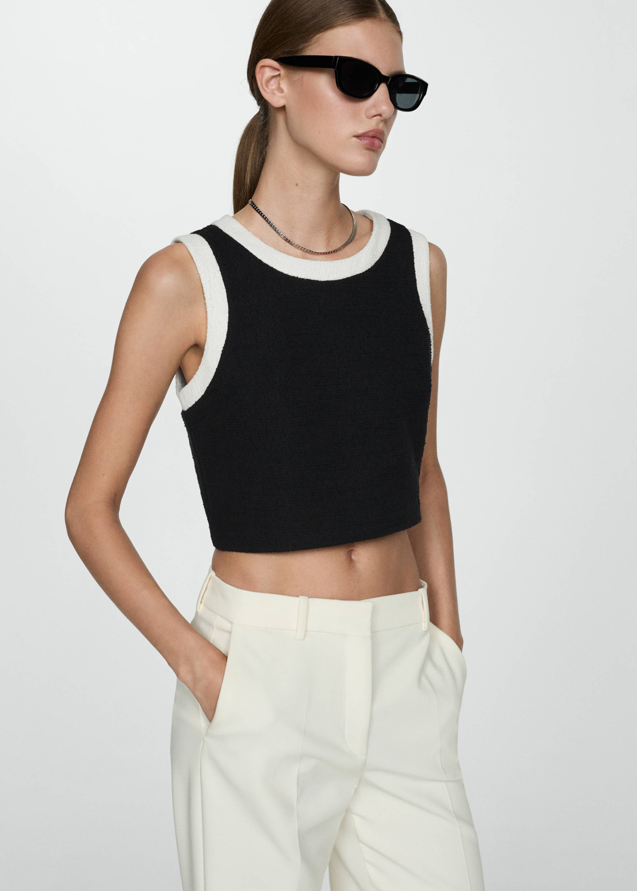 Tweed crop top - Details of the article 2